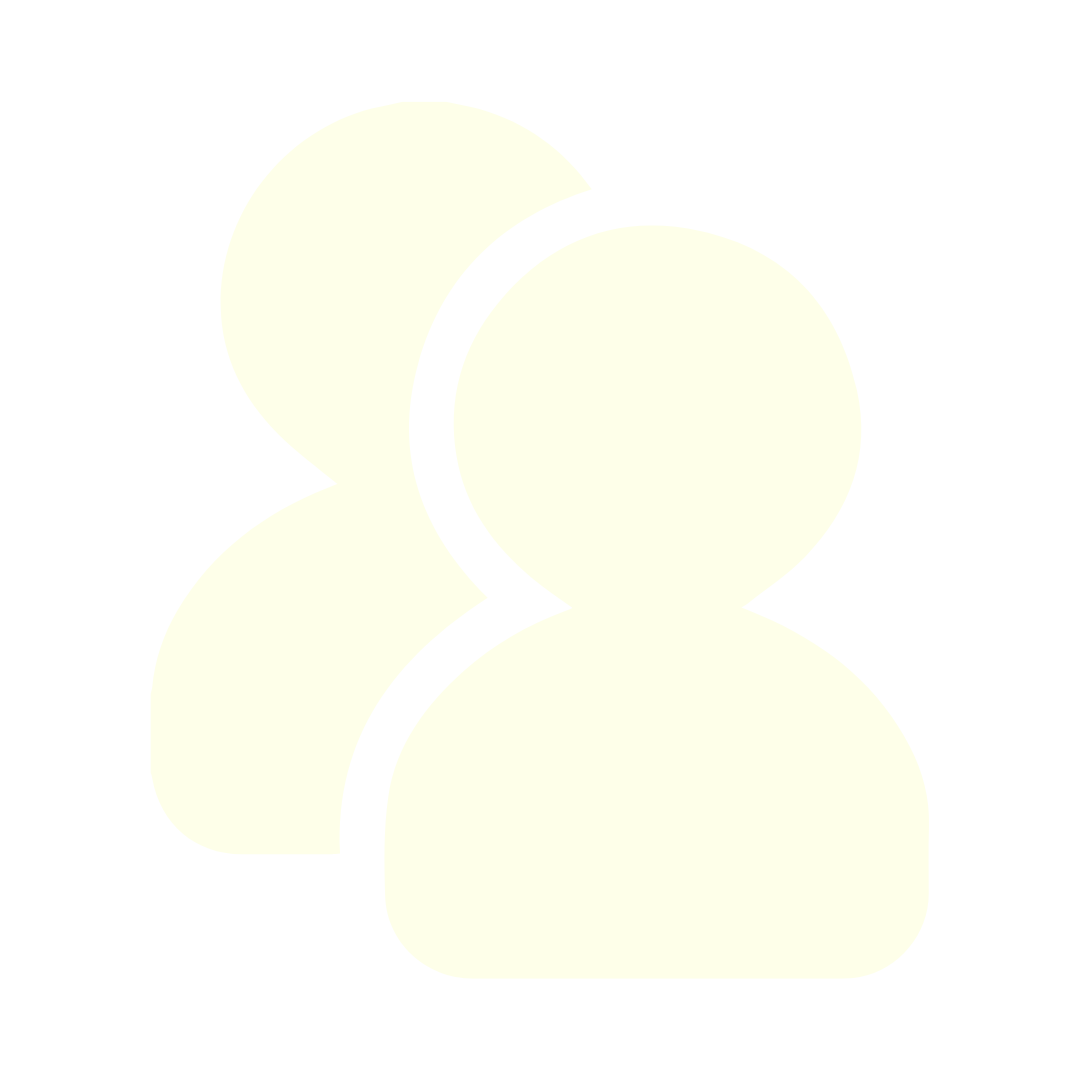 Simplified icon of two overlapping people, representing a group or team.