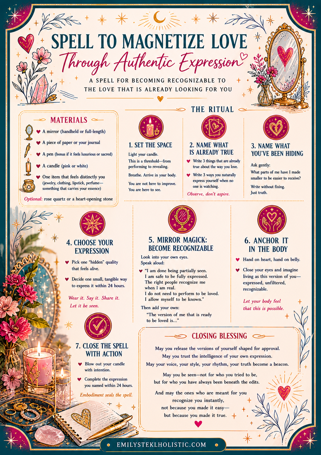 Spell to Magnetize Love Through Authentic Expression - PDF Download