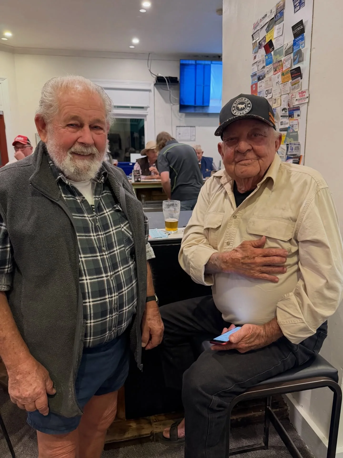 I wonder what joke they just shared, or if they were checking on the weather forecast. 

Moments like these are what we love: the easy chats, the familiar faces, the community of Baan Baa that keeps our doors open. Come say hello and pull up a chair.