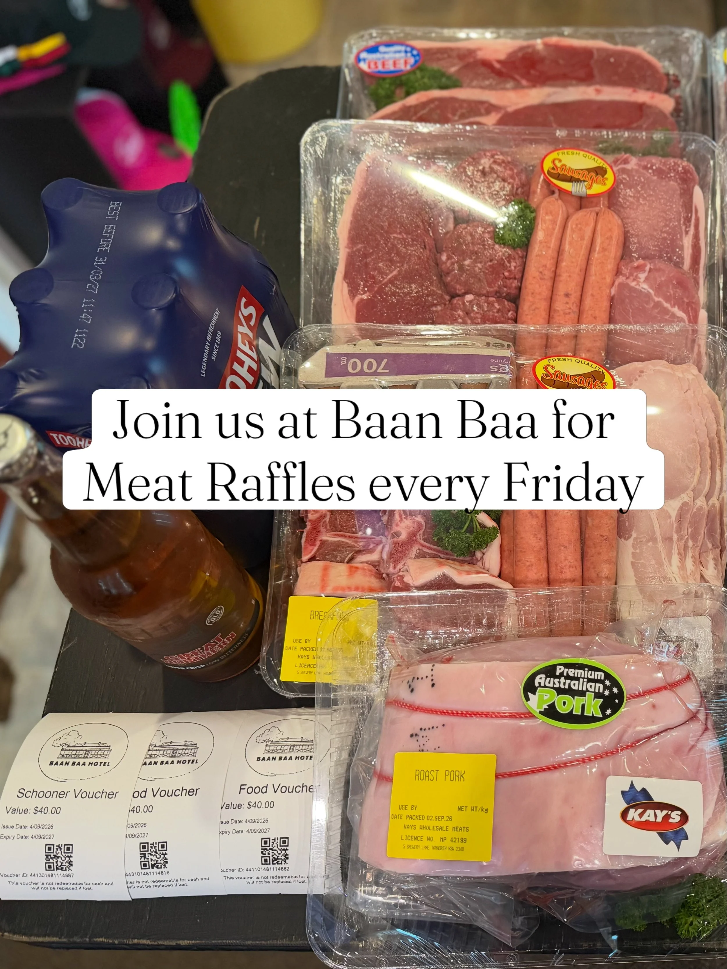 Have you been to Baan Baa Hotel on a Friday night? 

Great community, good food and quality meat raffles - what more do you need? 

This Friday money raised is donated to Boggabri Hospital Auxiliary.

#baanbaahotel #pub #fridaynights #narrabri #bogga