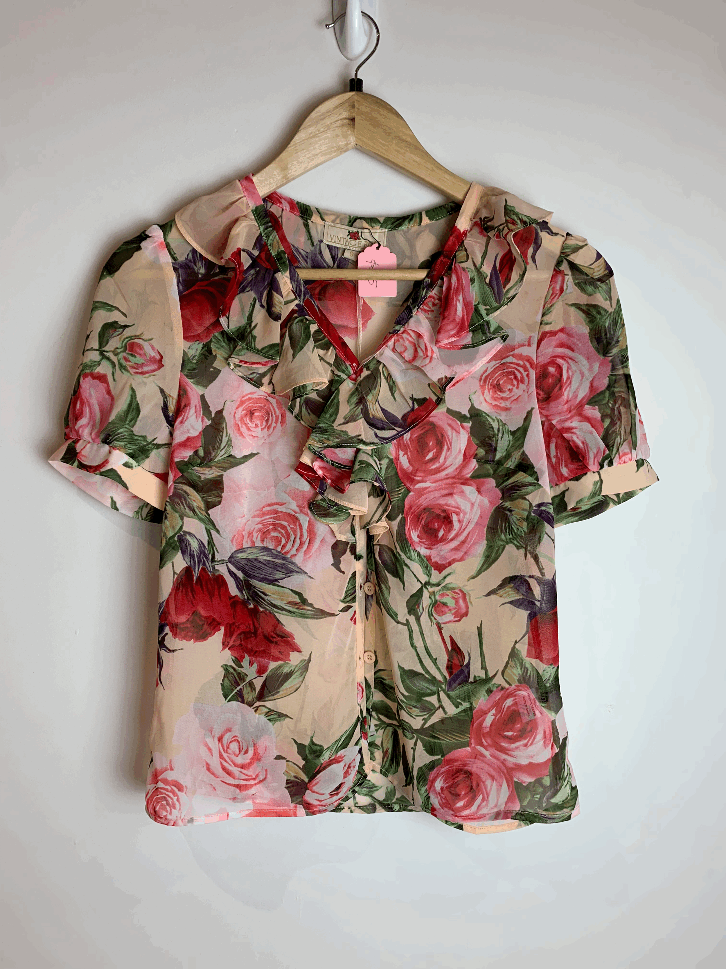 Vintage Rose Top | Size 8