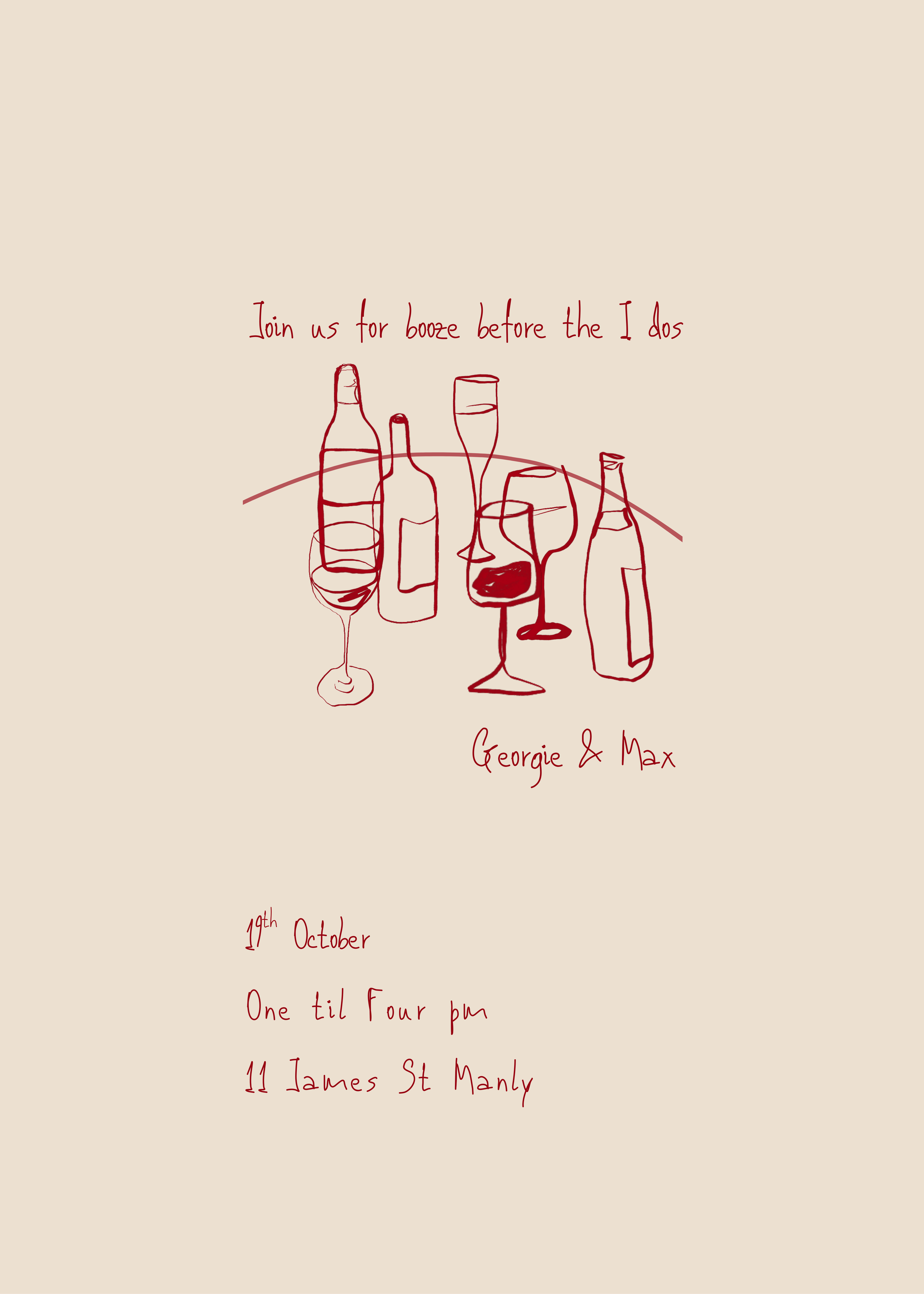 Booze before the I do's