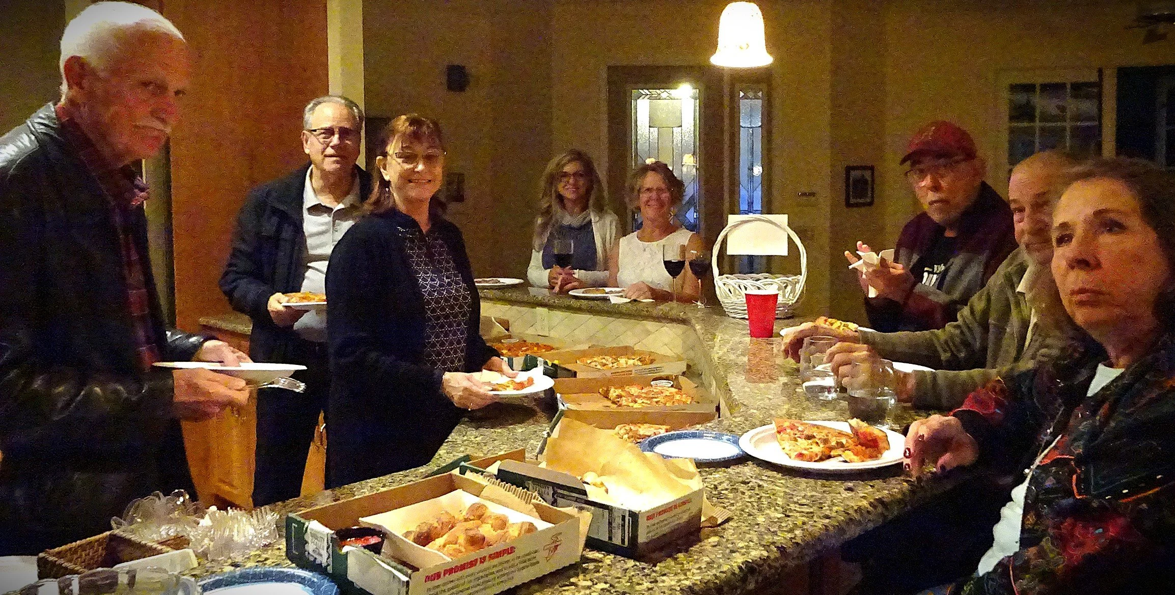 Pizza Party at the Cofer's