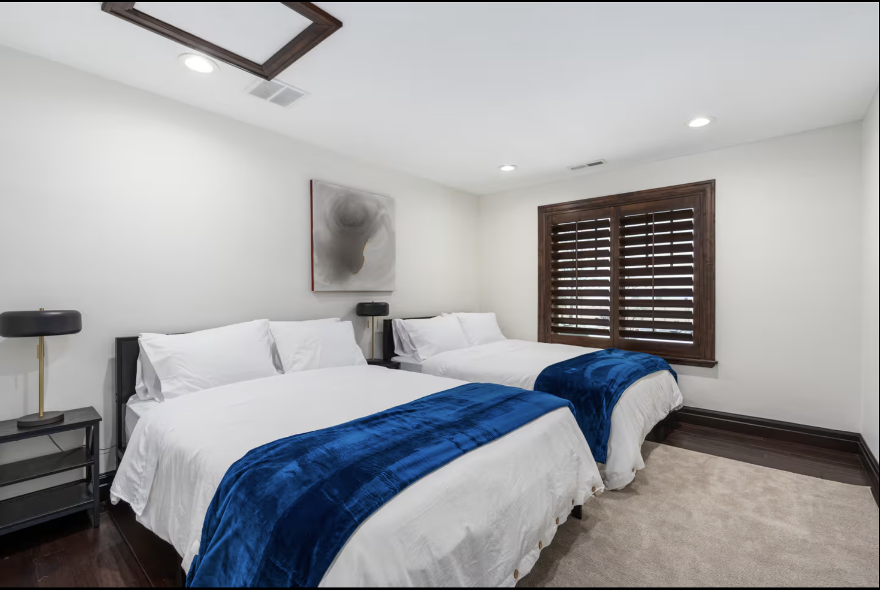 Blue Shared Room - 2 Queen Beds (Zinc Room) - $1,600