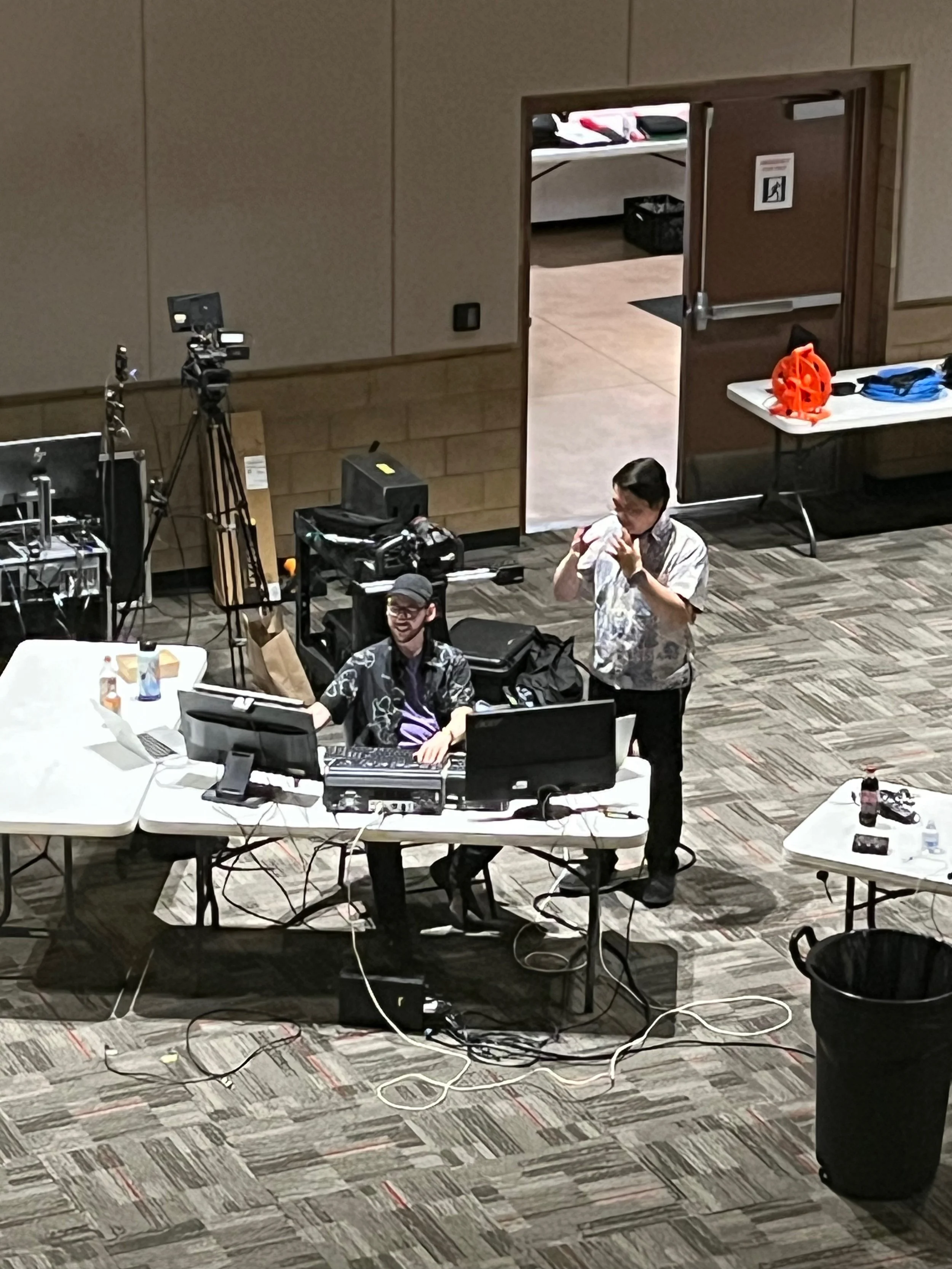 Spencer (left) totally not annoying Matthew (right) 