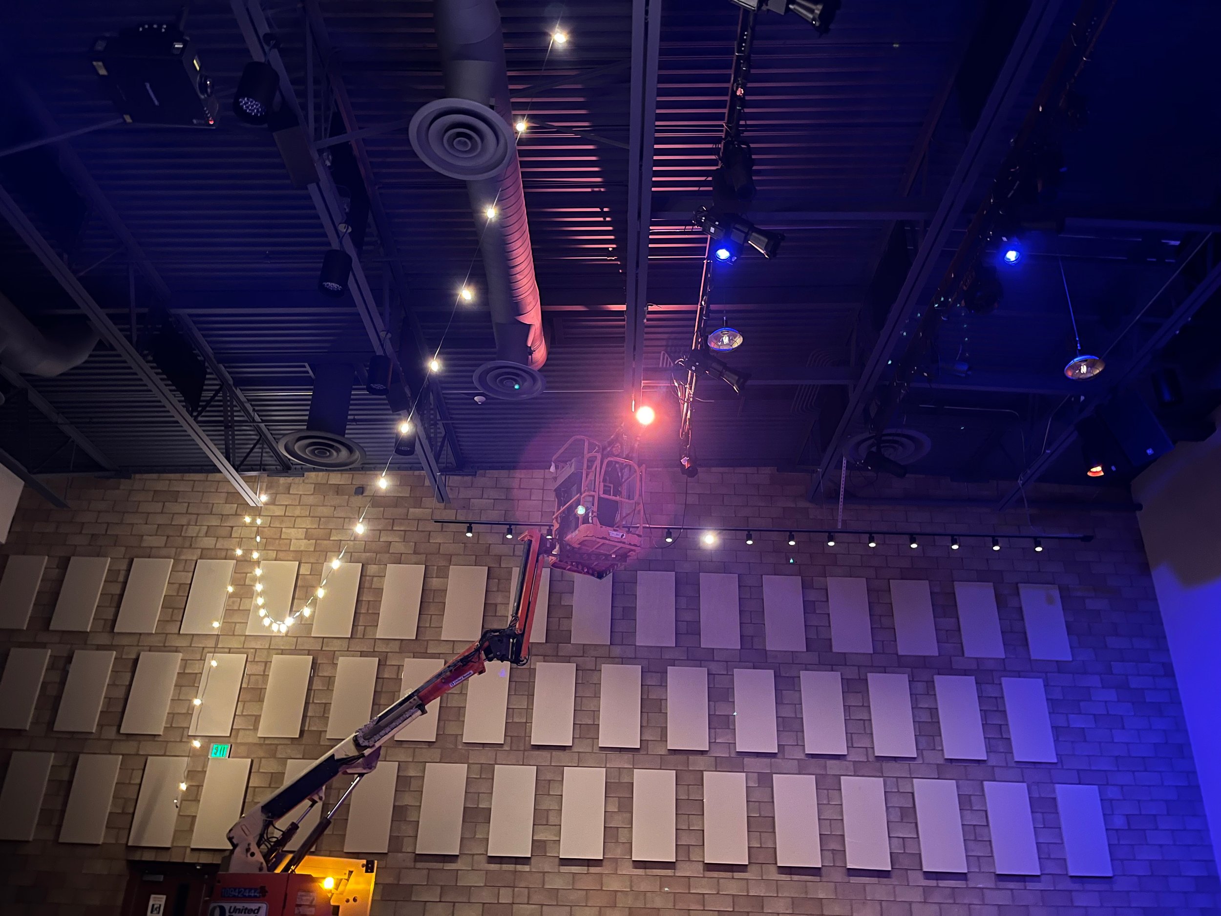 Hanging festoons and they needed a dummy load