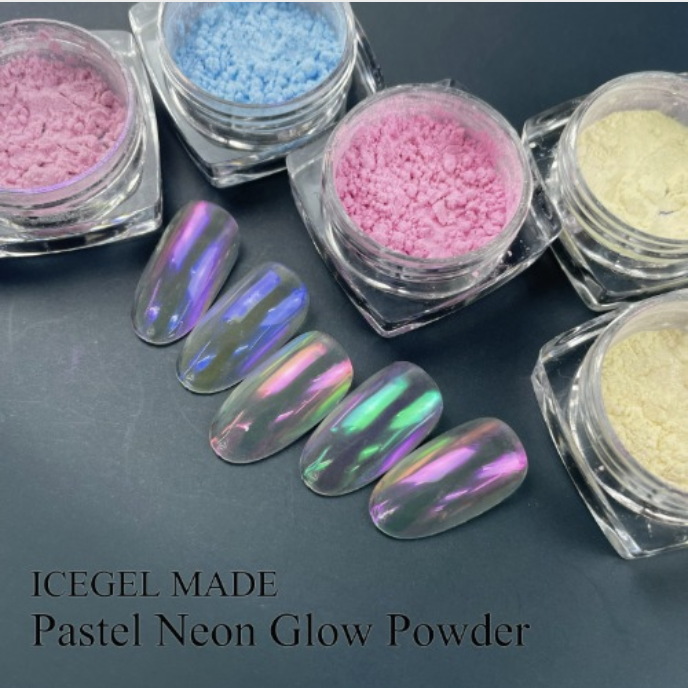 Pastel Neon Glow Powder Series ICEGEL