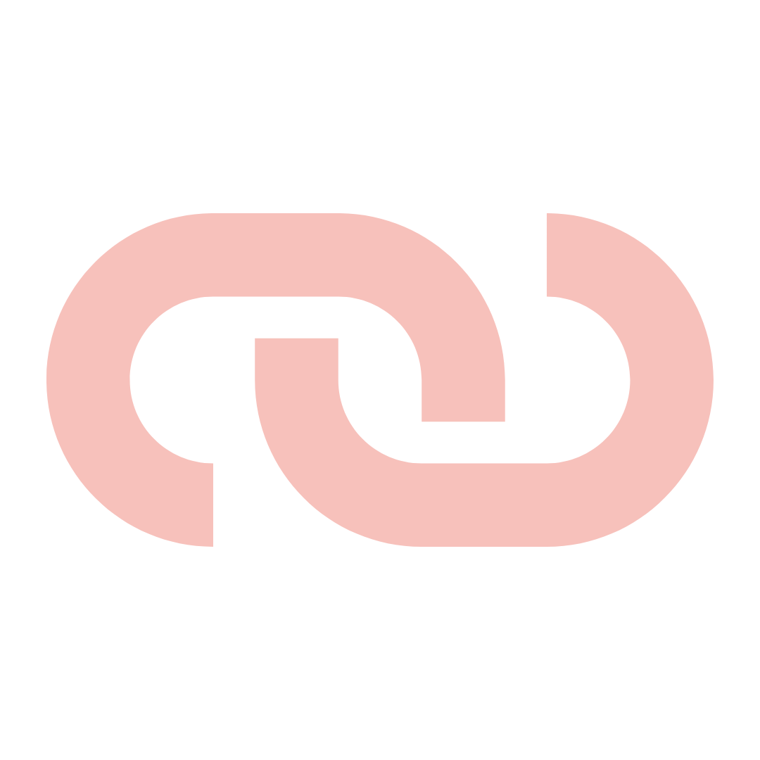 Pink LinkedIn logo on a black background
