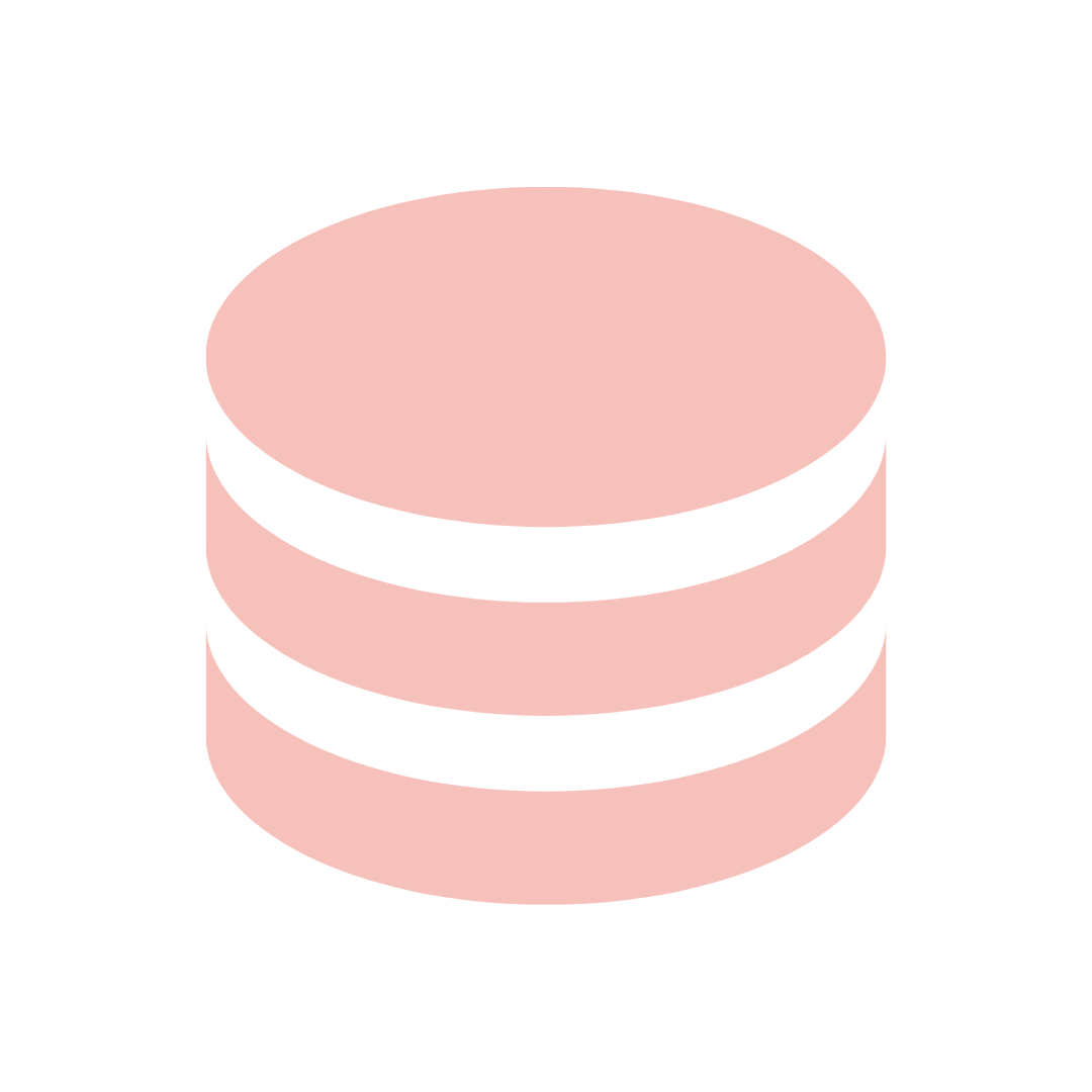 Simple illustration of stacked pink coins.