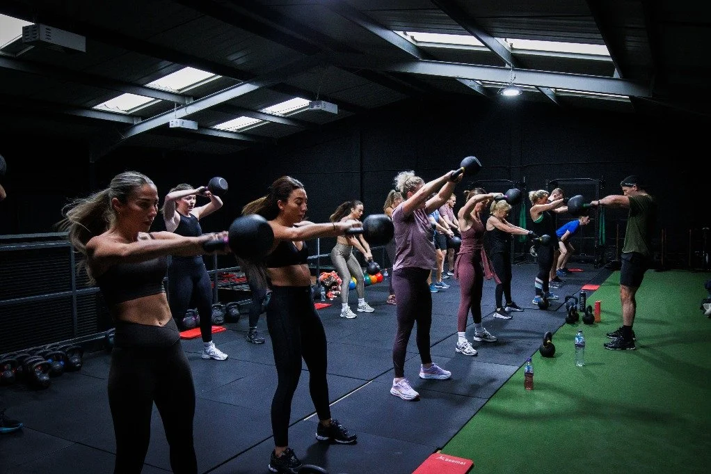 Group kettlebell classes in Liverpool training together in a coached session