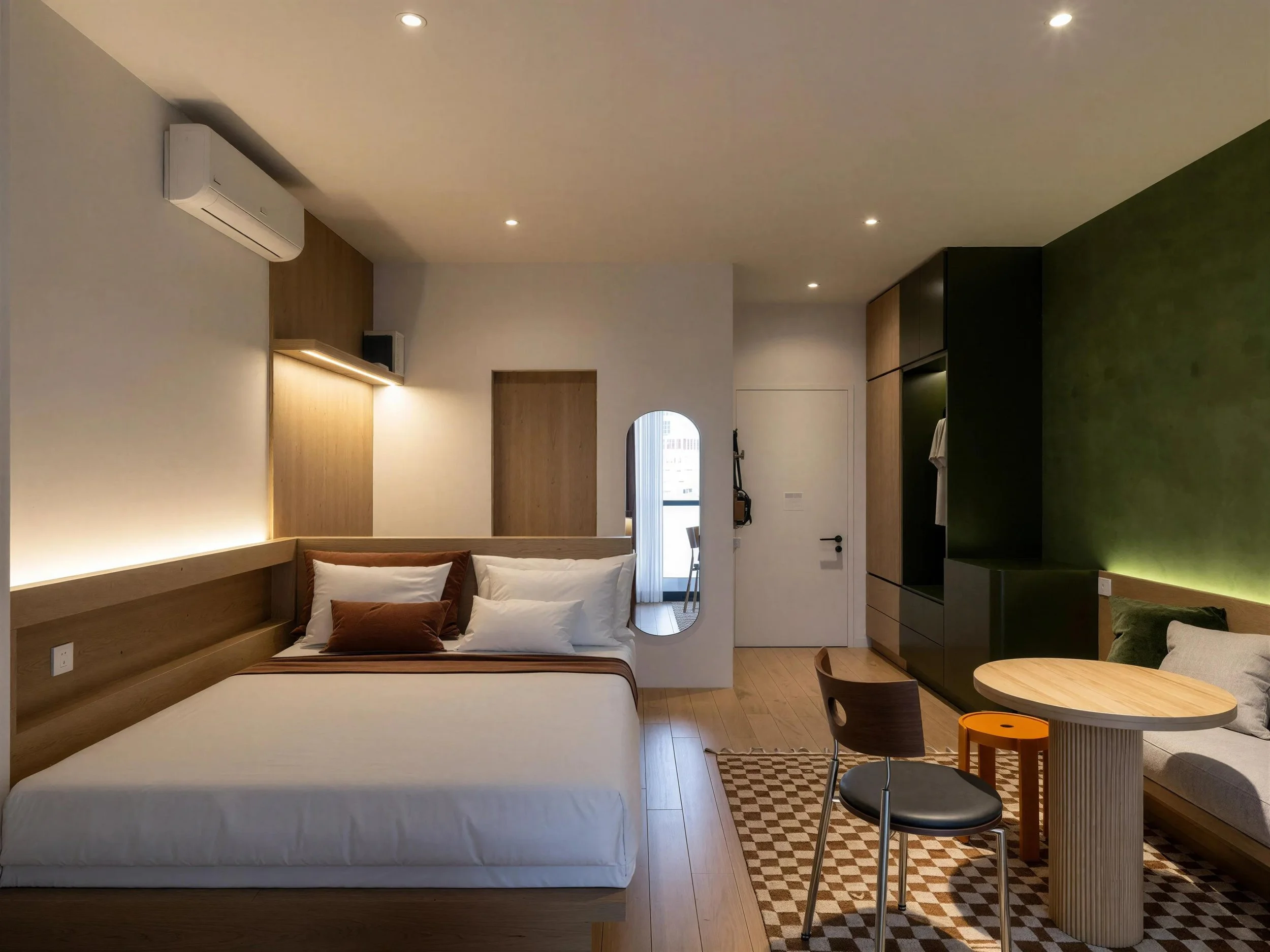Contemporary private studio at Kolab Living An Khánh featuring modern design and natural light.