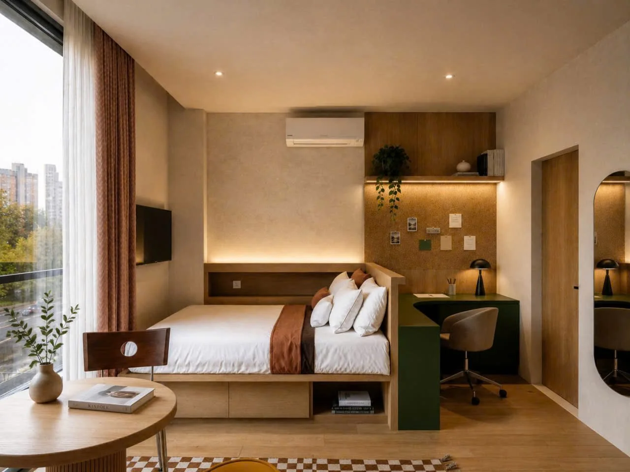 Spacious furnished studio apartment at Kolab Living An Khánh, District 2.