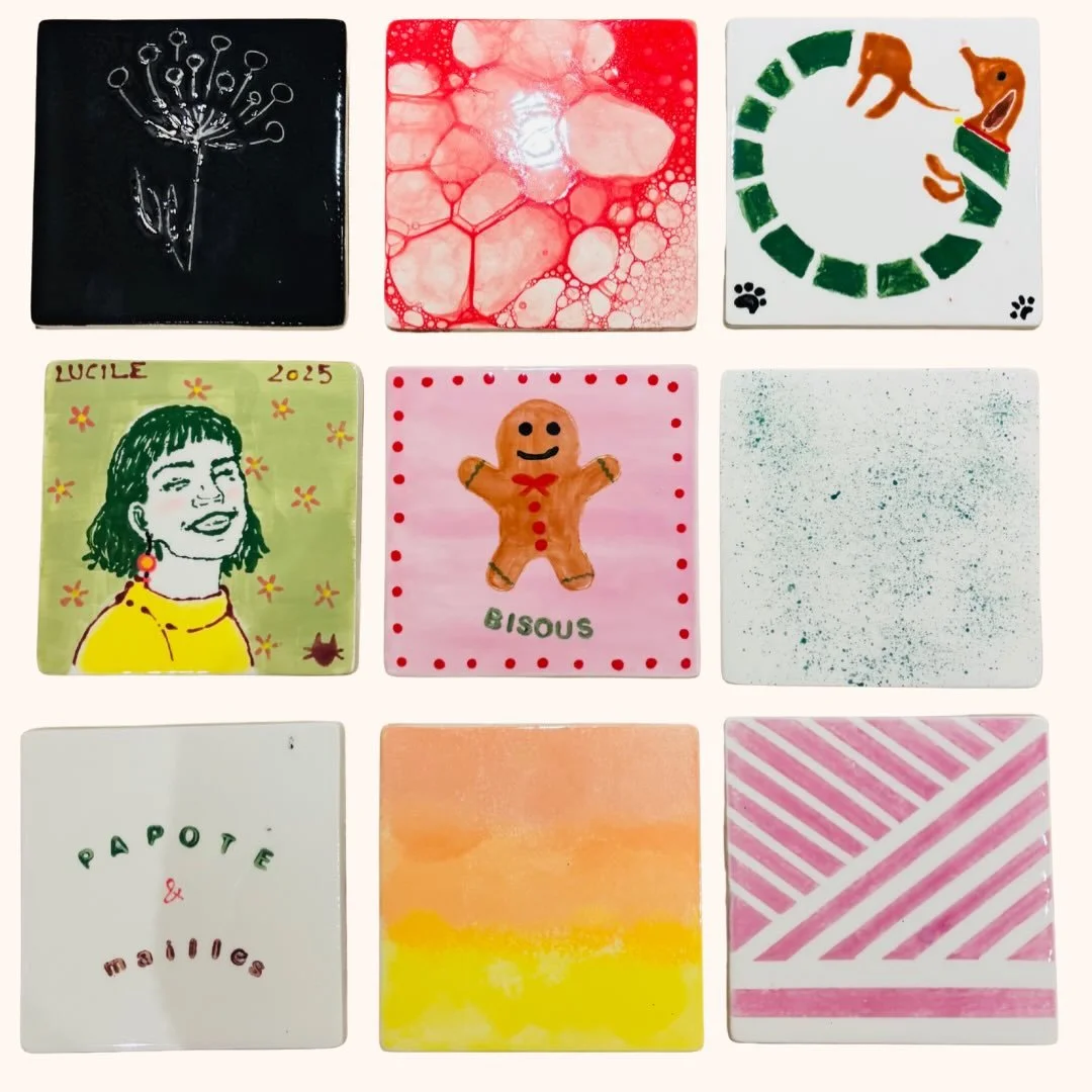 Trop heureuses de voir les carreaux &bull; malins &bull; prendre vie apr&egrave;s cuisson ☁️ en dessous de verre, sur un mur ou en d&eacute;co unique 🌷 on vous pr&eacute;sente bient&ocirc;t les diff&eacute;rentes techniques utilis&eacute;es sur ces 