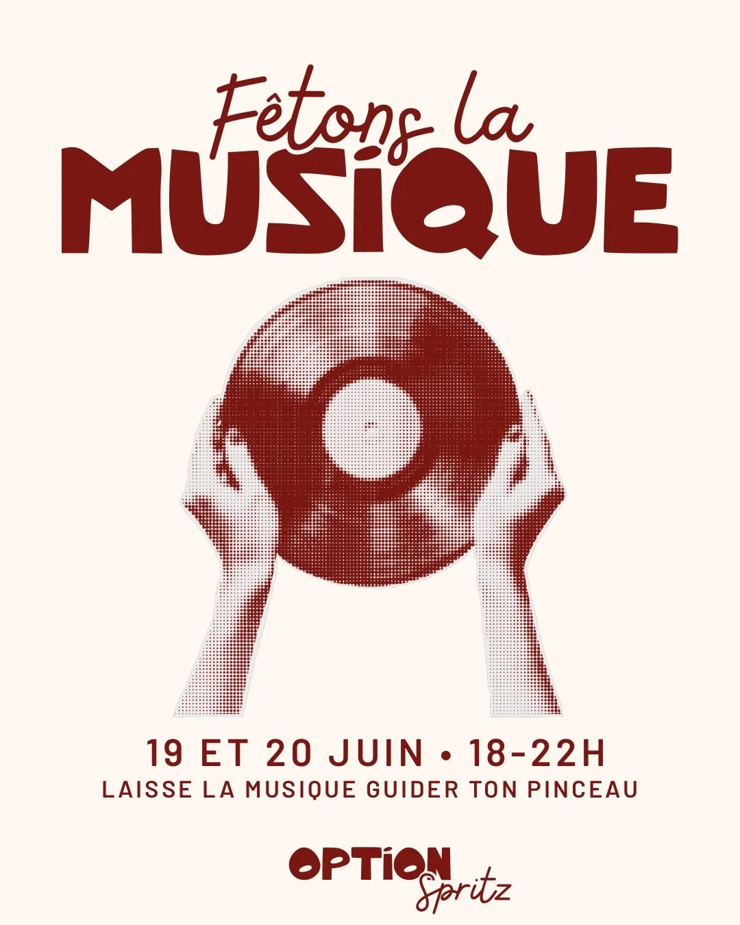 On organise deux petites soir&eacute;es pour f&ecirc;ter la musique le vendredi 19 et samedi 20 juin 🎶

Laissez la musique guider votre pinceau : on vous propose de peindre 4 carreaux suivant les 4 playlists diff&eacute;rentes que nous diffuserons p