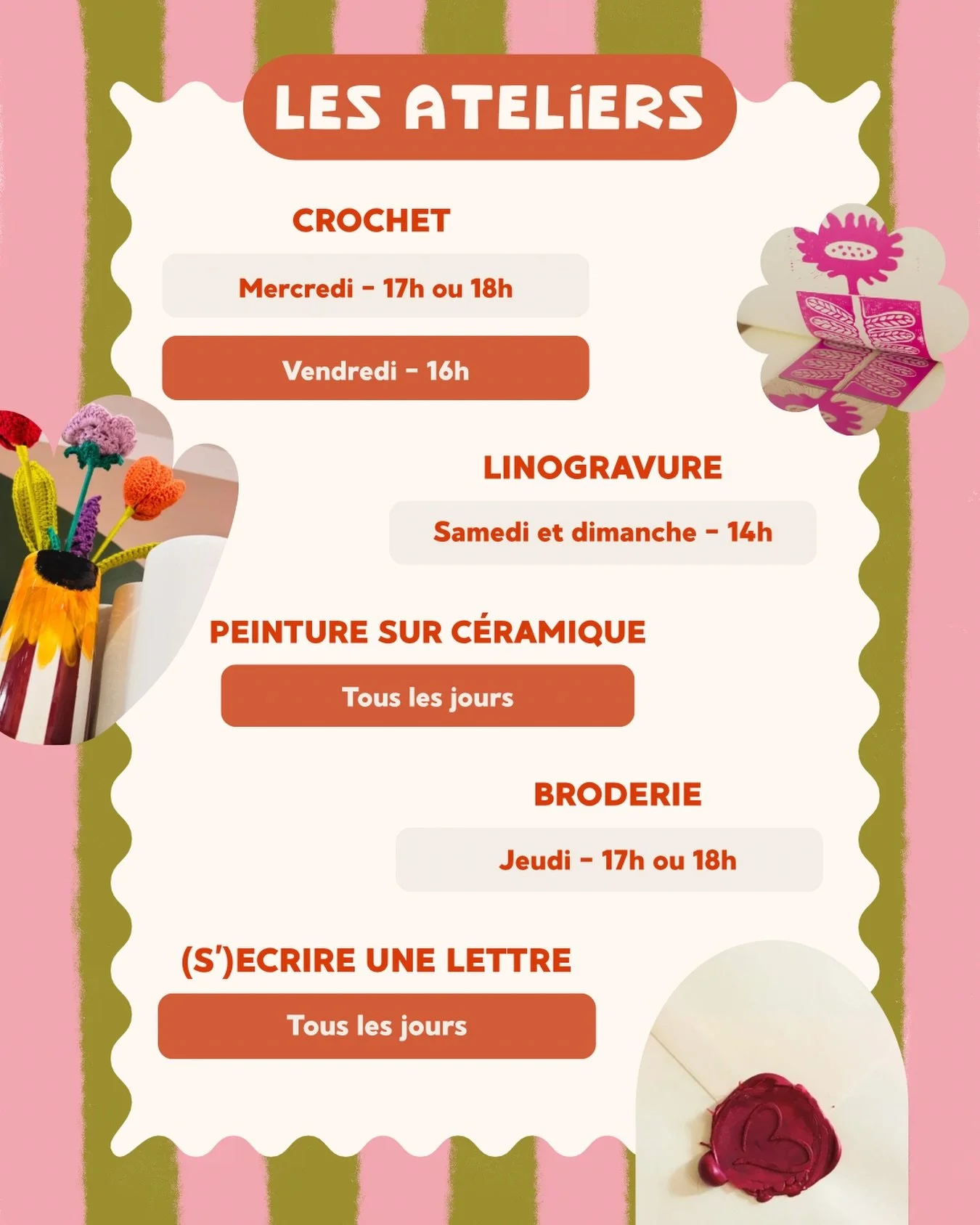 On est excit&eacute;es comme des puces !!! 

Deux nouveaux ateliers rejoignent ceux d&eacute;j&agrave; dispos chez @papotetmailles_nancy &agrave; la rentr&eacute;e🌷 

Bienvenue &agrave; la linogravure et &agrave; la broderie (sur tee-shirt ou tambou