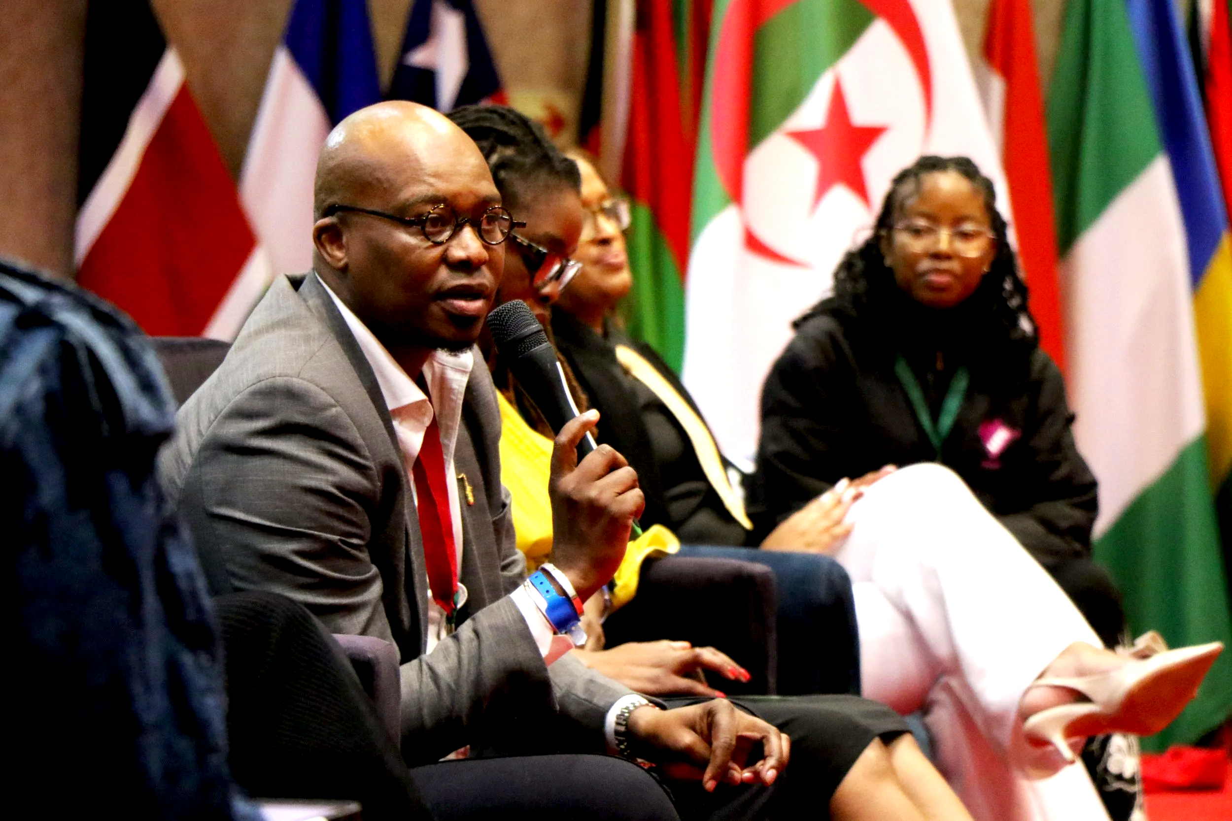Monde Twala speaking at the African Union's APRM Youth Symposium