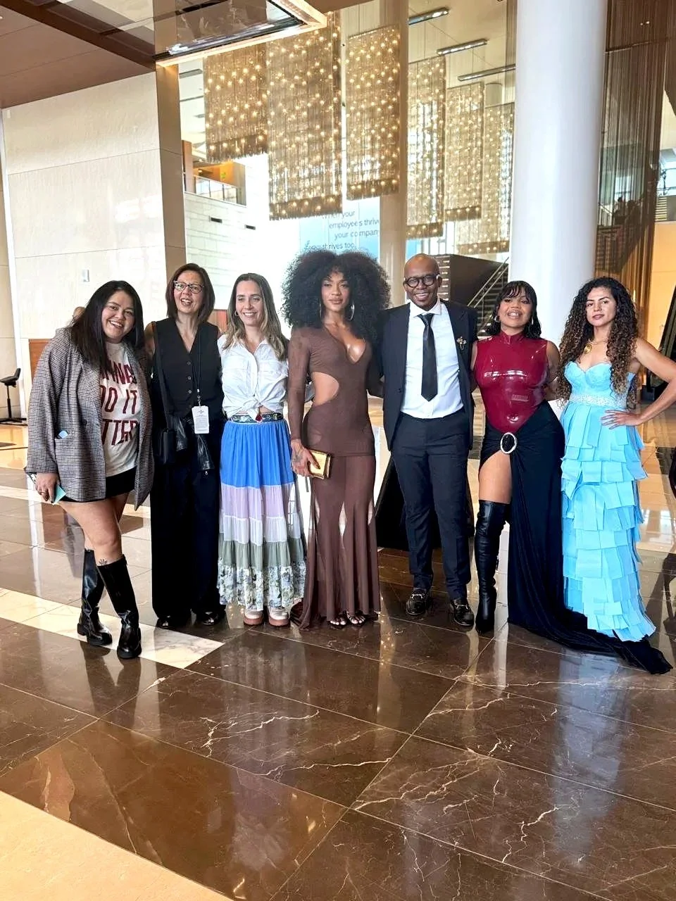 Taking Africa to the World! Monde Twala and the BET team at a Durban Tourism global activation in Brazil. 