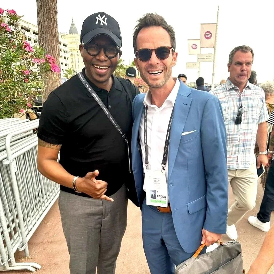 Derick Van Dam and Monde Twala at the Cannes Lions Festival in France