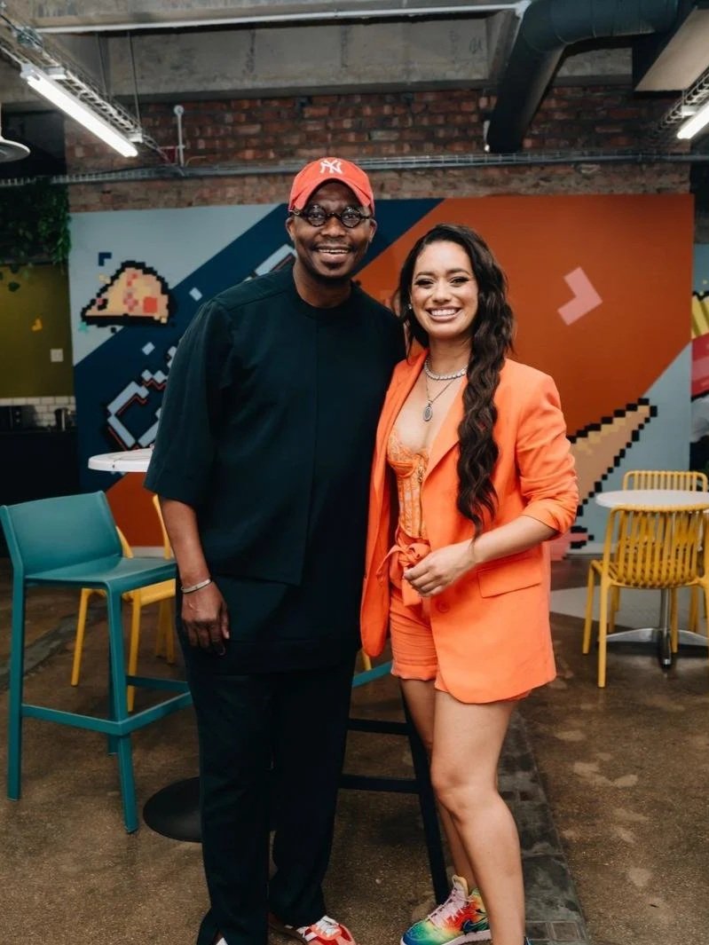 Kim Jayde (former MTV Culture Squad member) and Monde Twala at the Dot Connector Conference in Johannesburg