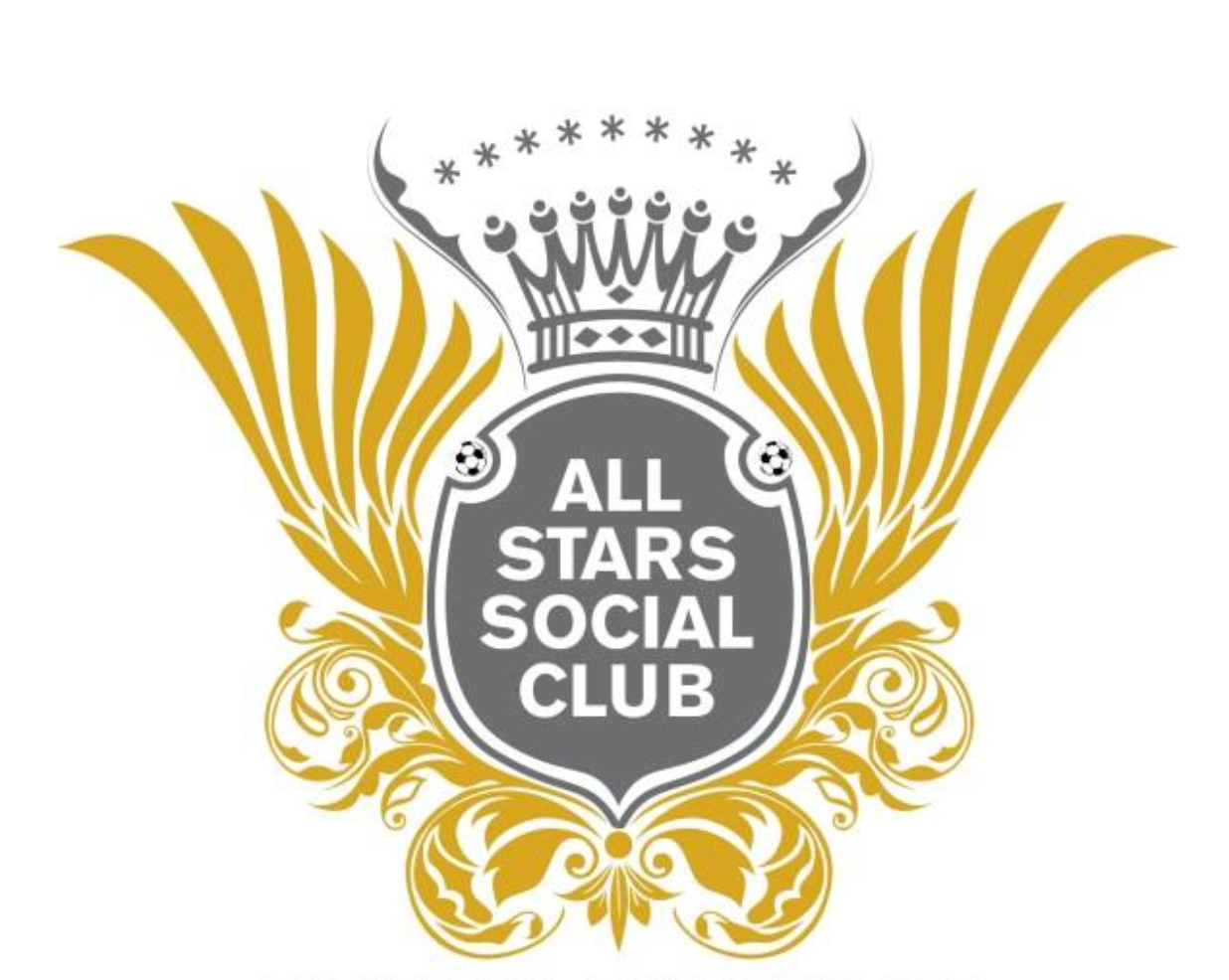 A logo for All Stars Social Club founded by Monde Twala.
