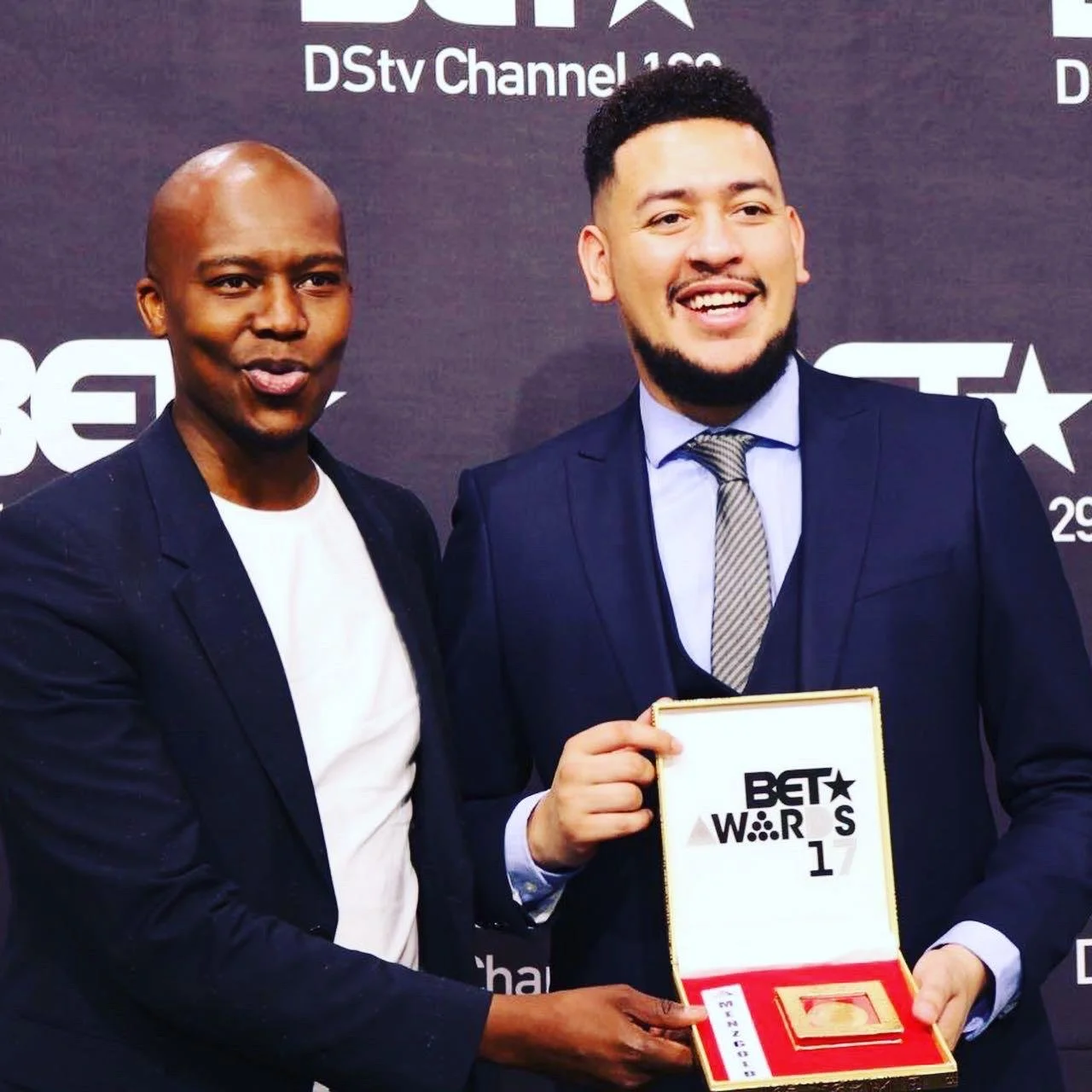 Monde Twala and AKA at the BET Awards in The States