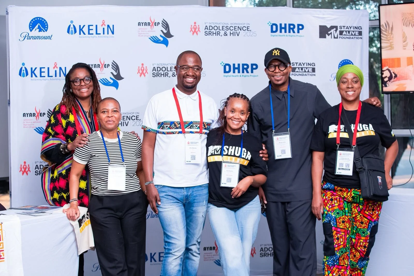 Monde Twala and Wame Jallow at the Botswana International Adolescence Conference. 