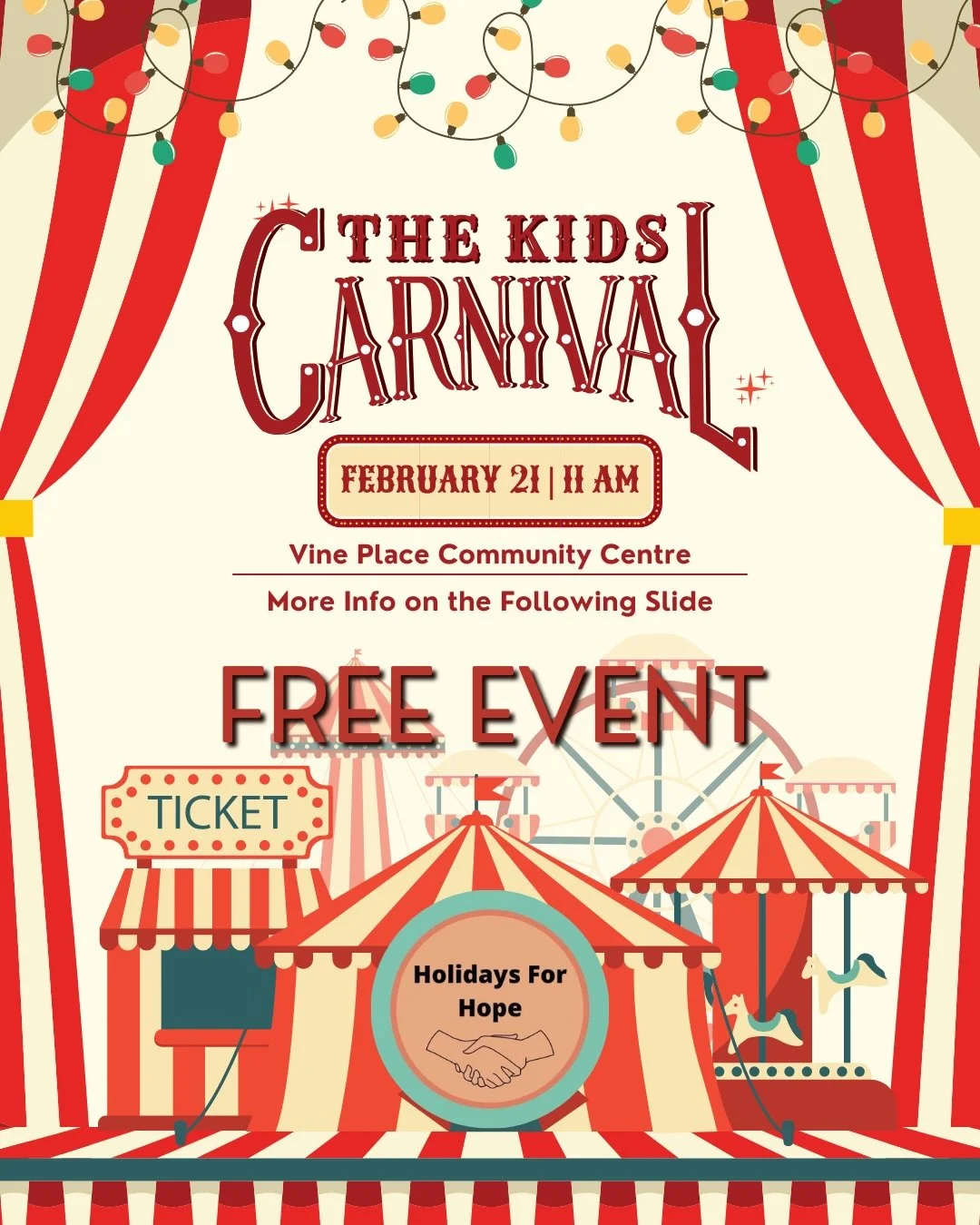 Are you ready for the carnival?

What to Expect:
11-1 PM | Carnival Games
11-1 PM | Carnival Scavenger Hunt
11-Until Supplies Last | Cotton Candy
11:30-12:30 PM | Balloon Animals
11:30-12:30 PM | Face Painting

Additional Information
When: February 2