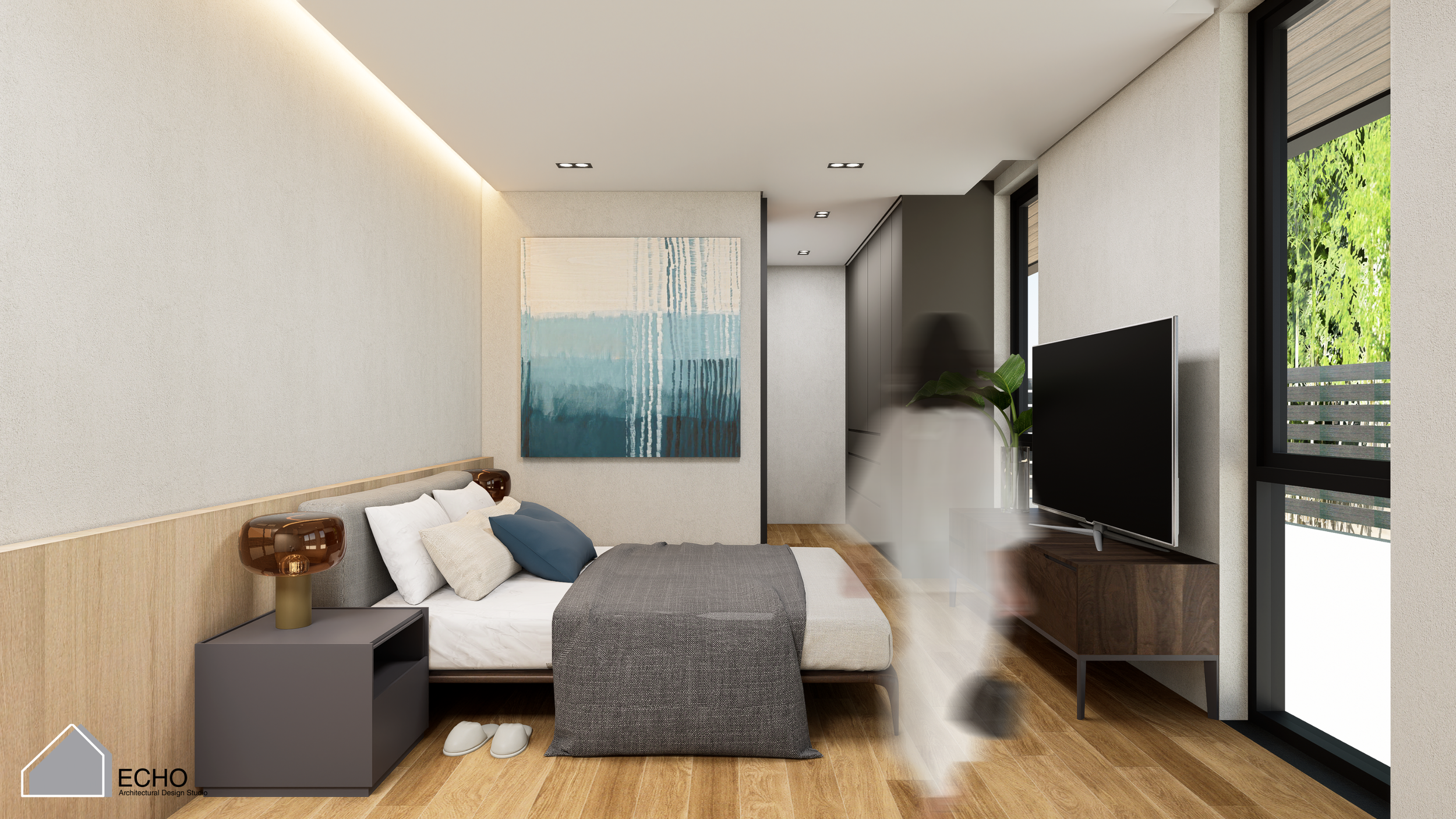 bedroom renovation with balcony and additional toilet and bath