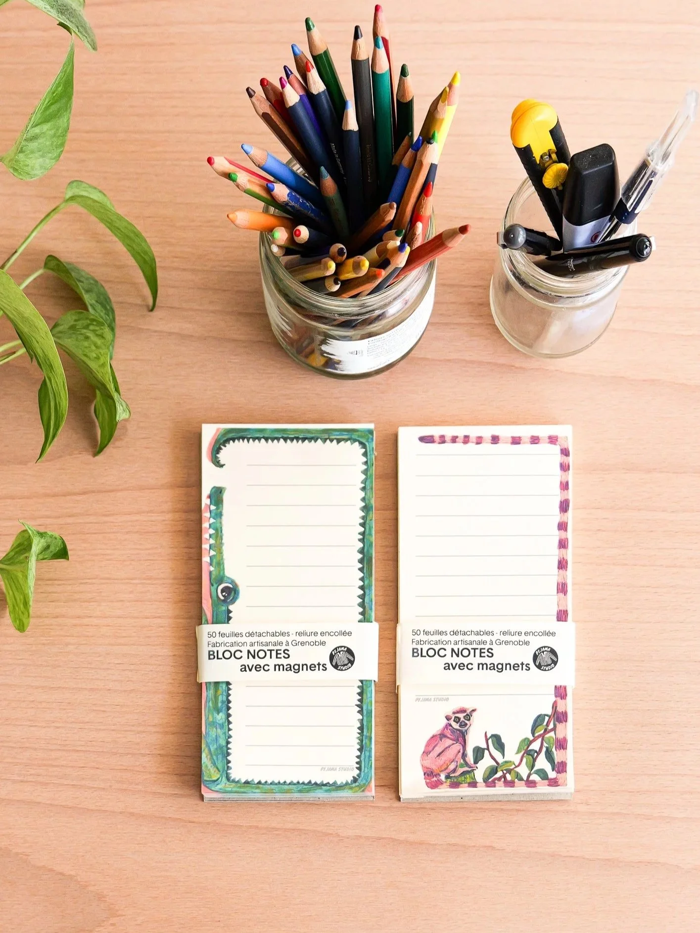 Bloc notes animaux aimantés