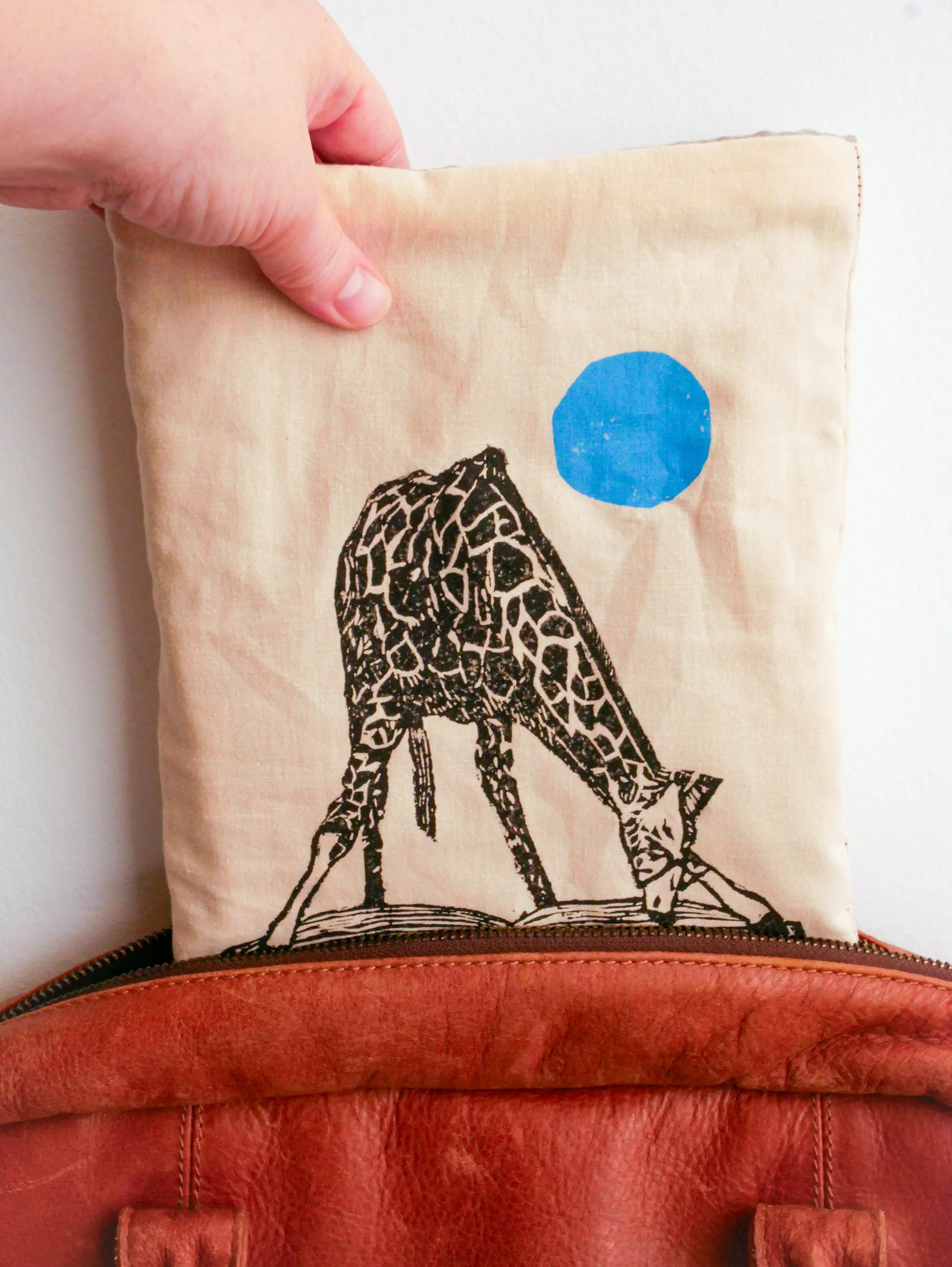 Pochette de livre girafe