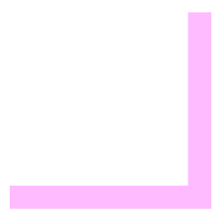 Piirros, jossa musta tausta ja vaaleanpunainen L-kirjaimen muotoinen viiva oikeassa alakulmassa.