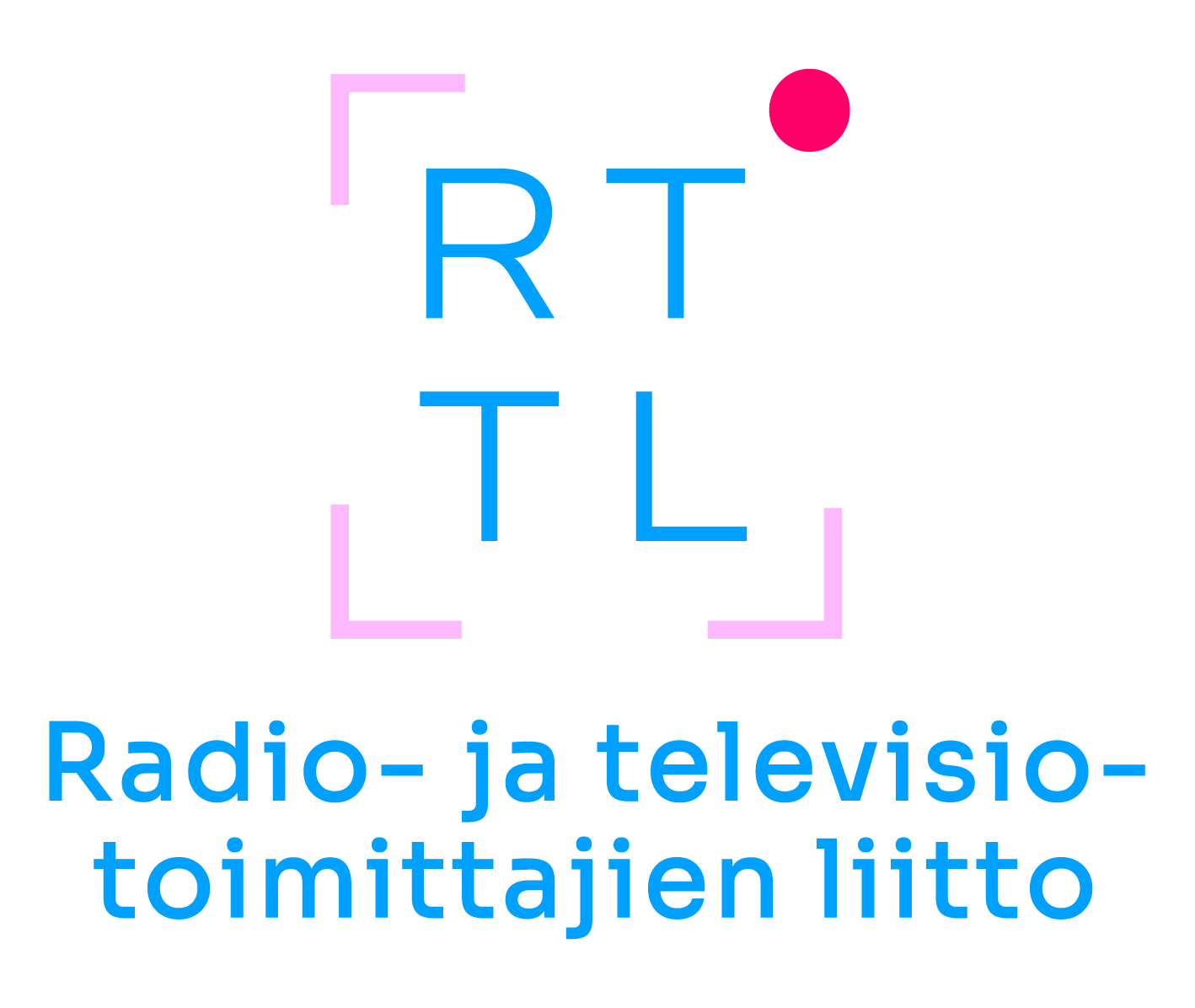 Logo, jossa teksti 'RT TLL' ja kuvakkeet värikkäinä, sekä teksti 'Radio- ja televisio-toimittajien liitto'.
