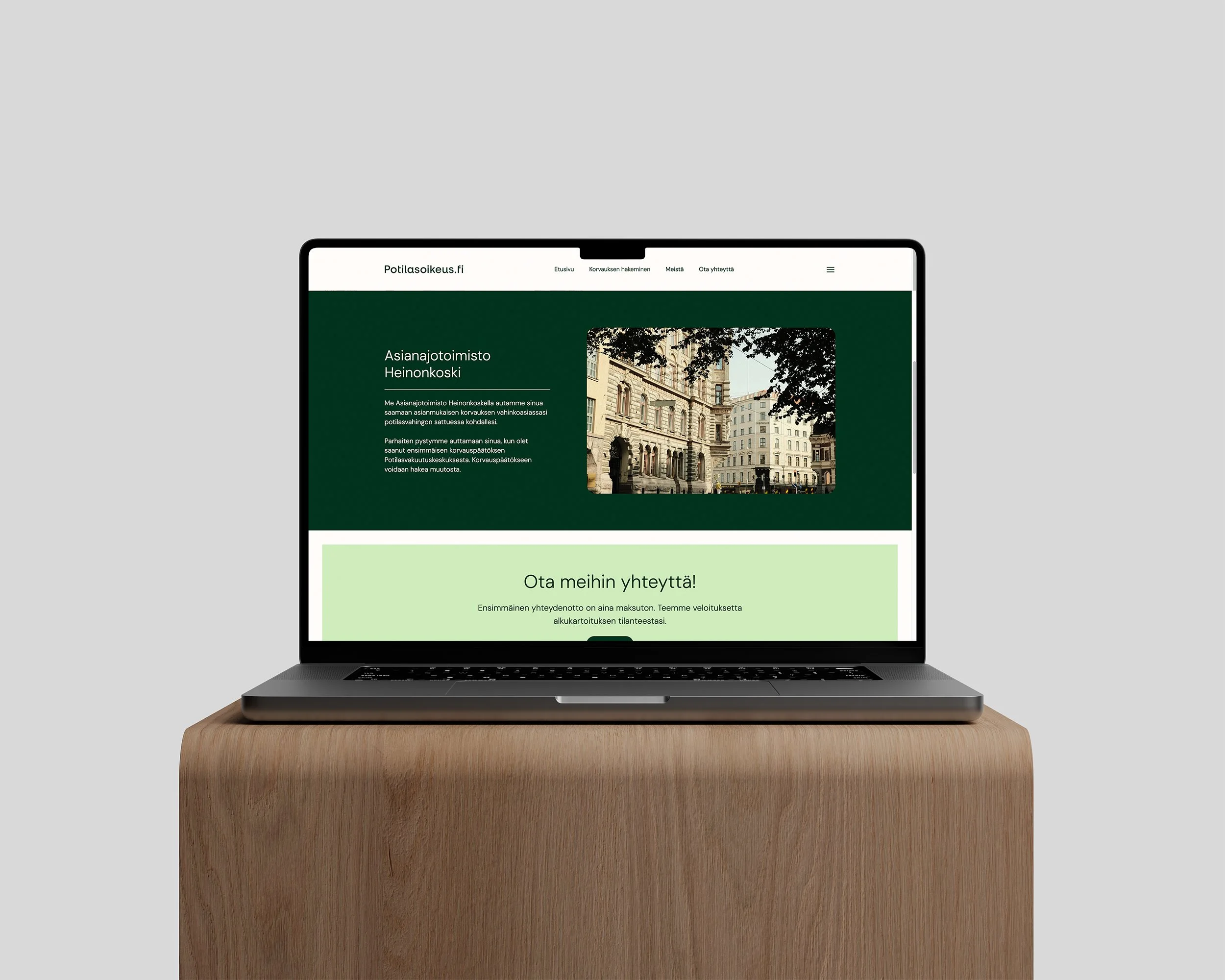 Graafinen suunnittelu ja visuaalinen identiteetti Potilasoikeus-projektiin