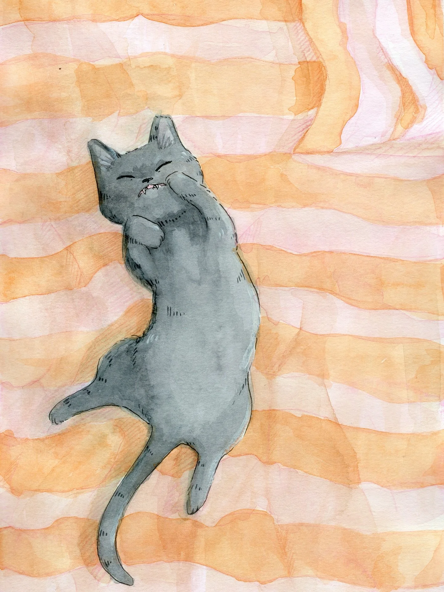 &ldquo;Pepeto in partenza&rdquo; 

Vi siete mai chiesti perch&eacute; i gatti dormono cos&igrave; tante ore ogni giorno?

Non posso rispondere per tutta la popolazione felina del pianeta, ma quello che so &egrave; che Pepeto, quando chiude gli occhi,