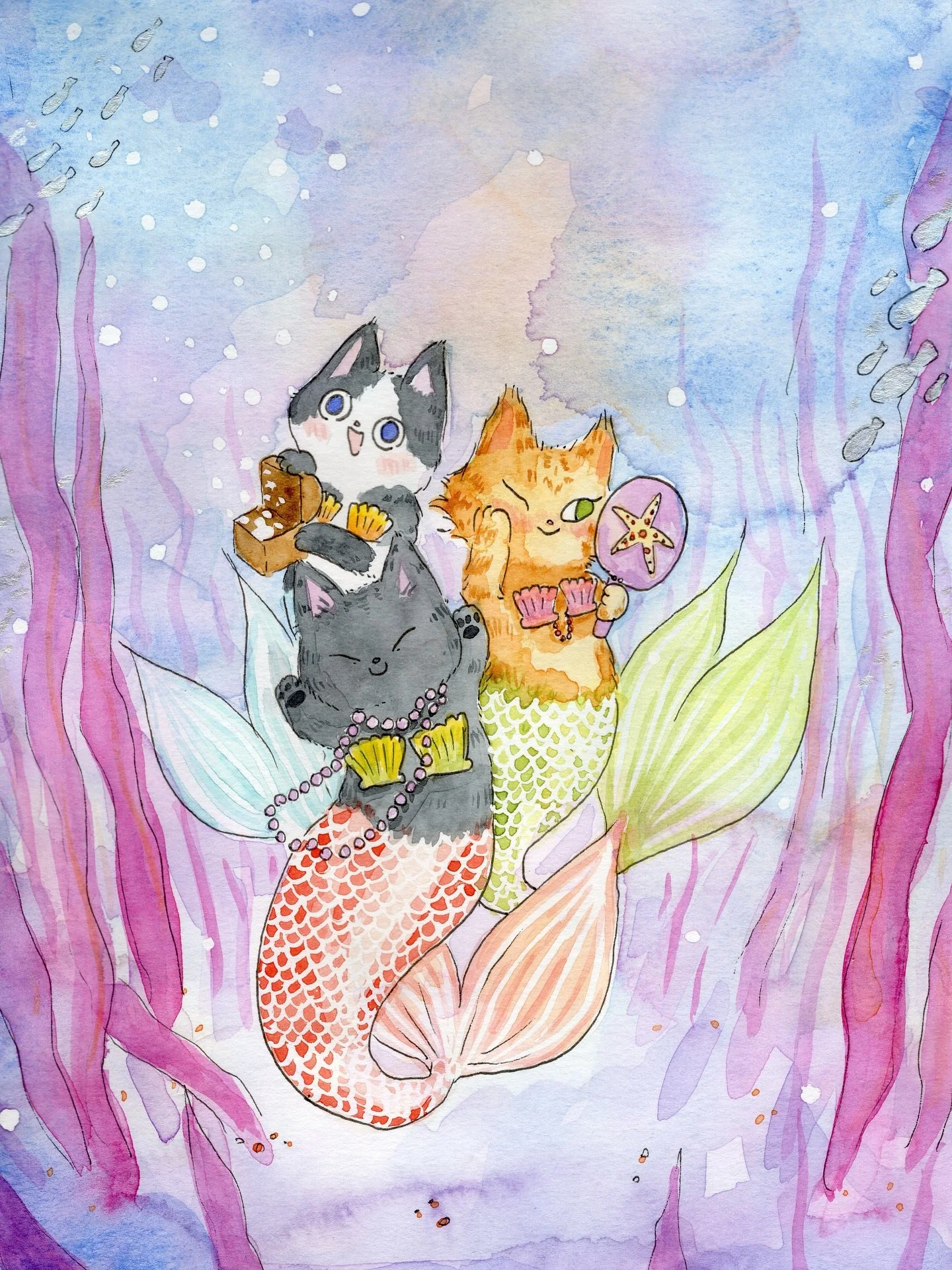 "Girl's night"

Cosa c'&egrave; di pi&ugrave; bello di essere una sirenetta danzerina?
Essere in 3, e passare una serata tutte assieme a ballare, giocare con le bolle e con gli oggetti colati a picco insieme a grandi navi cariche di marinai