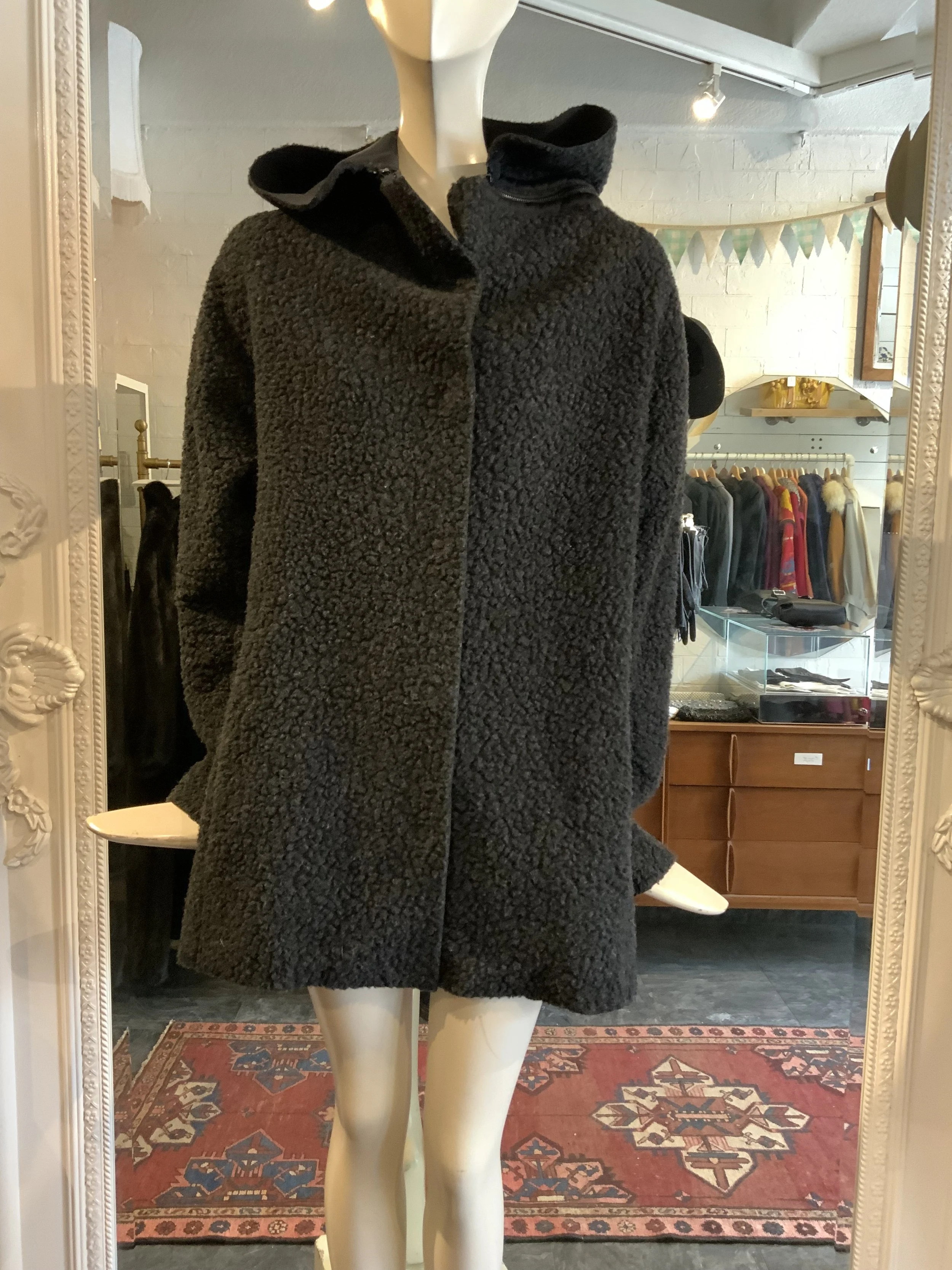 Annette Gortz black teddy jacket | Small