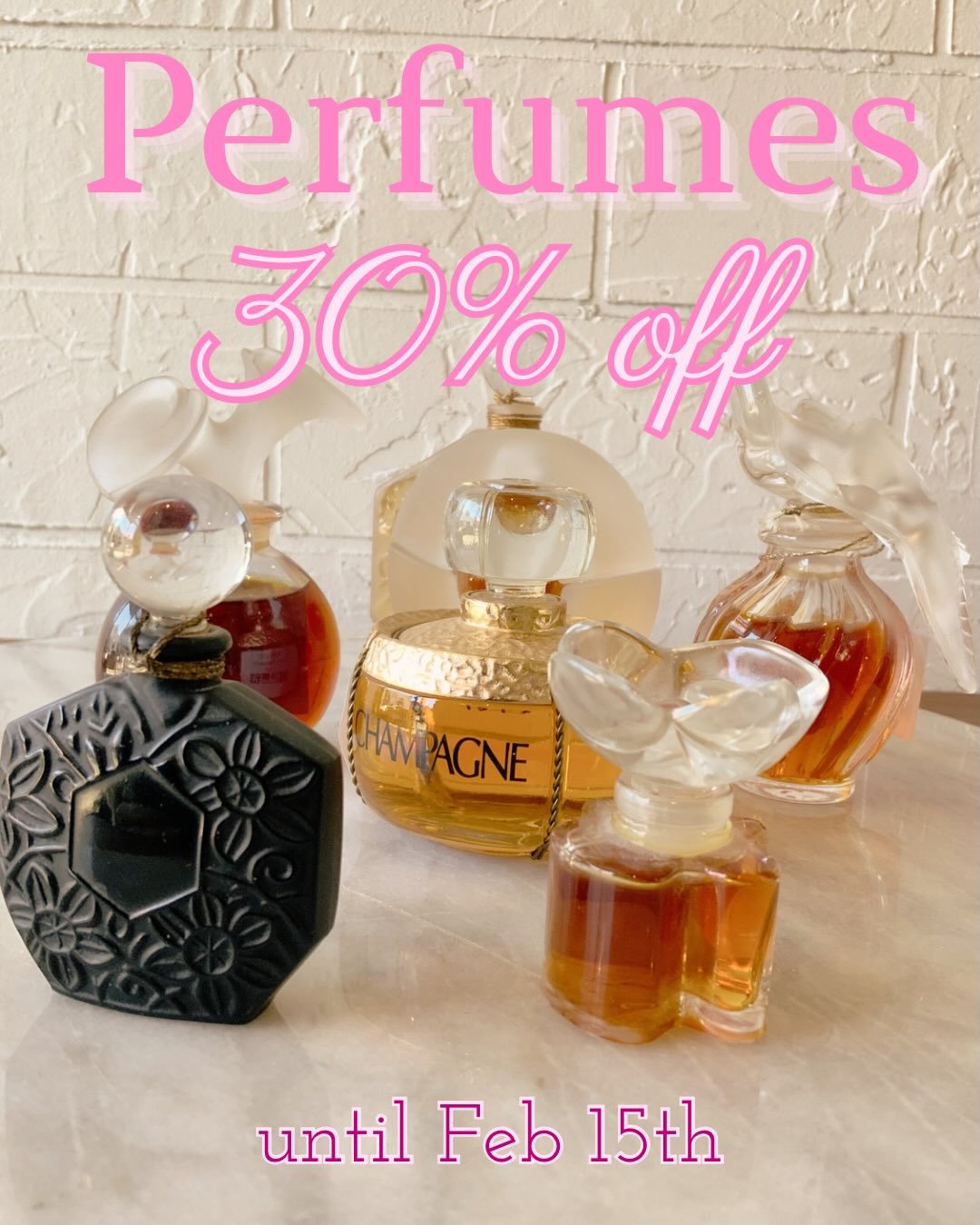 Because Valentine&rsquo;s Day is on Saturday we figured we would put our fabulous collection of vintage perfumes on SALE for the week. Until this Sunday enjoy 30% off perfumes as little treat to yourself or your Valentine 💕

These are not listed on 