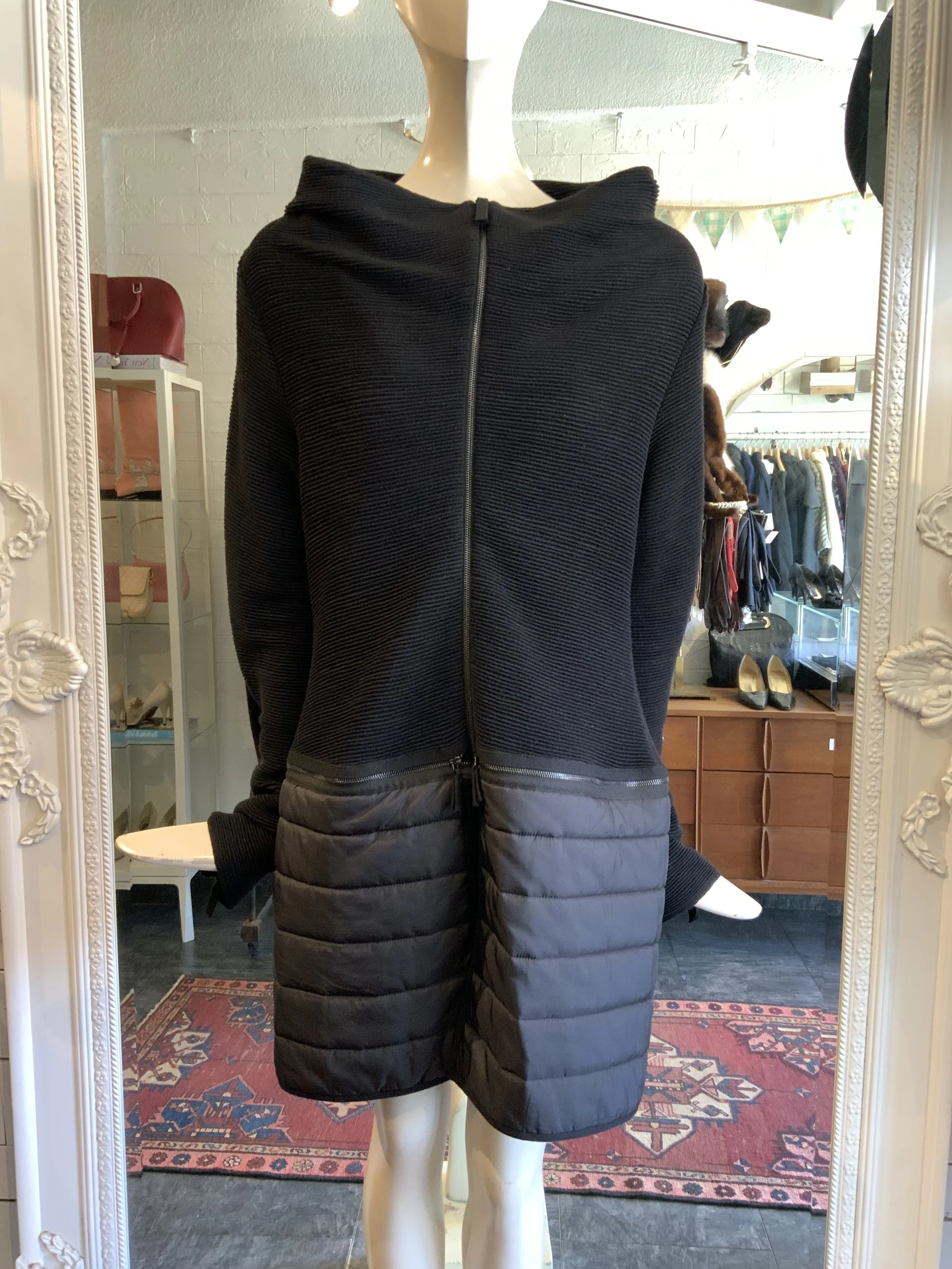 Annette Gortz ribbed black merino jacket | Size Medium