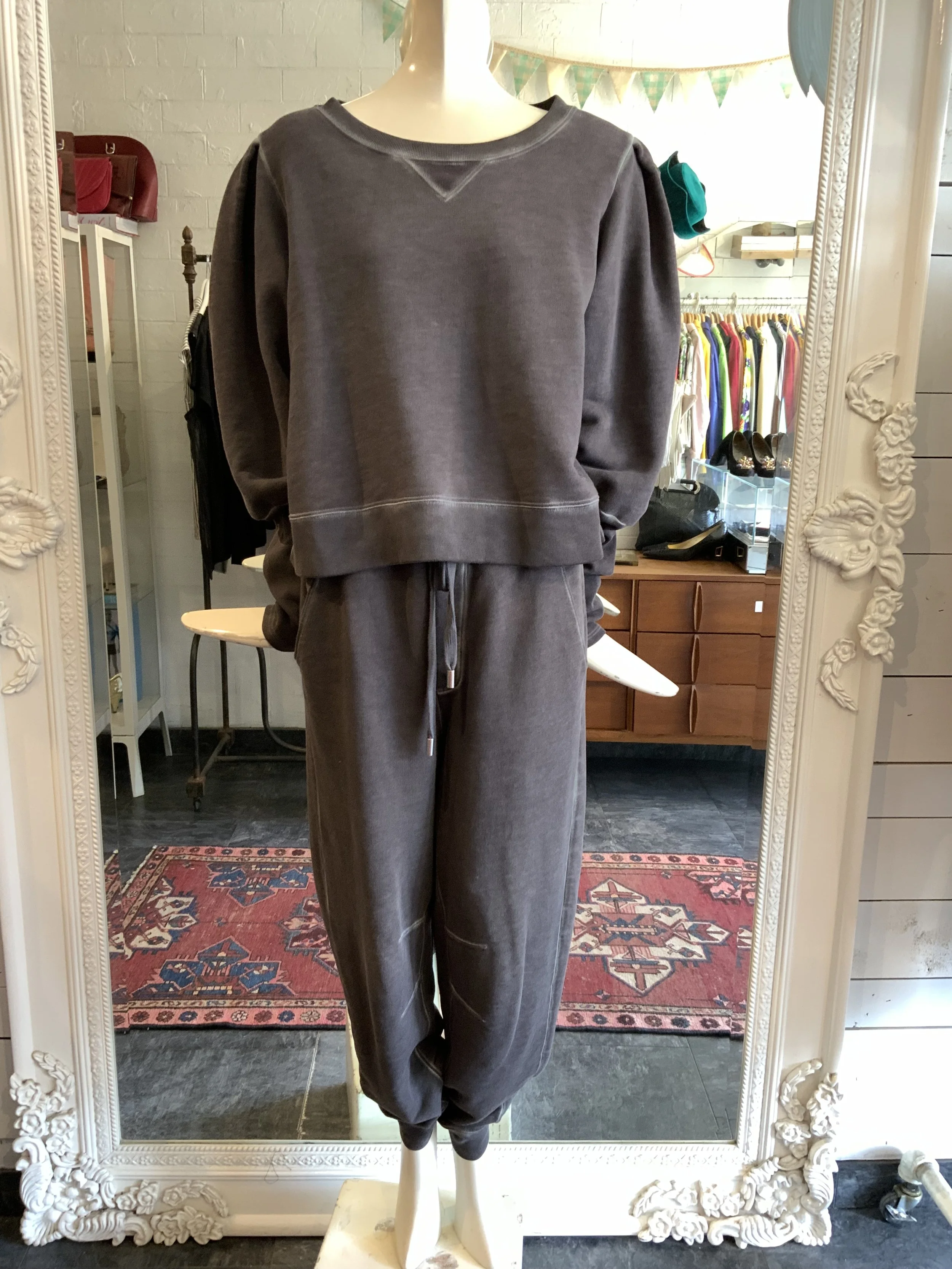 Veronica Beard grey cotton sweatsuit  | Size Large