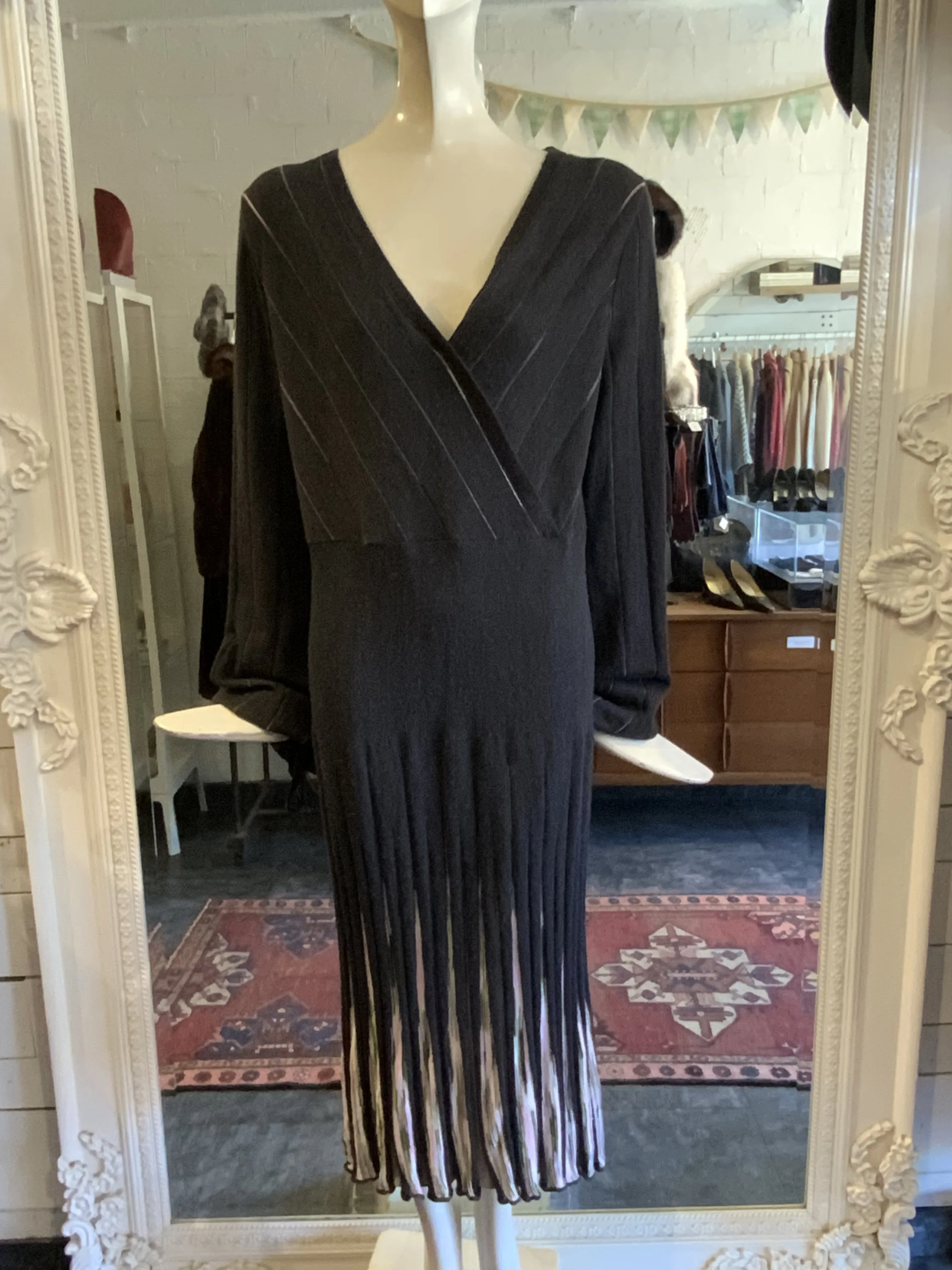 Vintage Missoni grey knit dress | Size Medium
