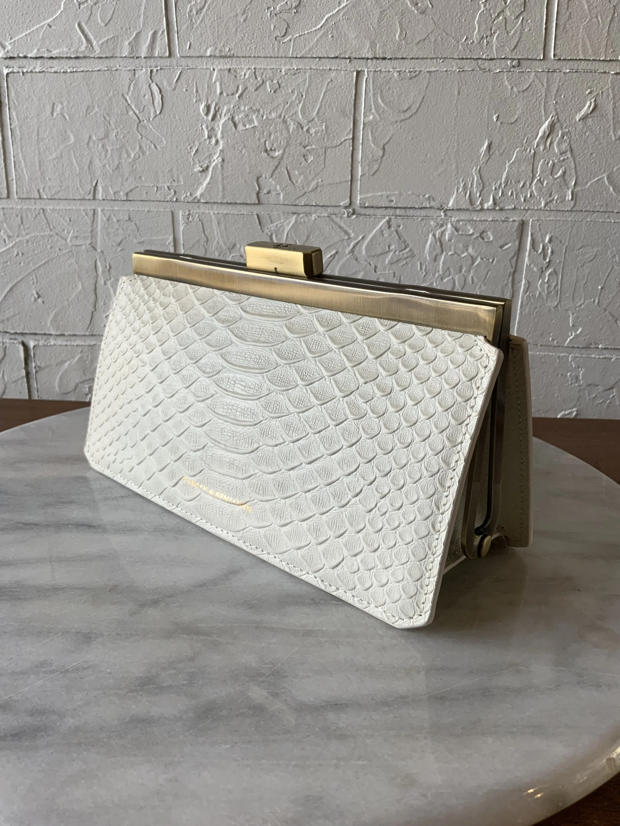 Tammy & Benjamin white leather handbag