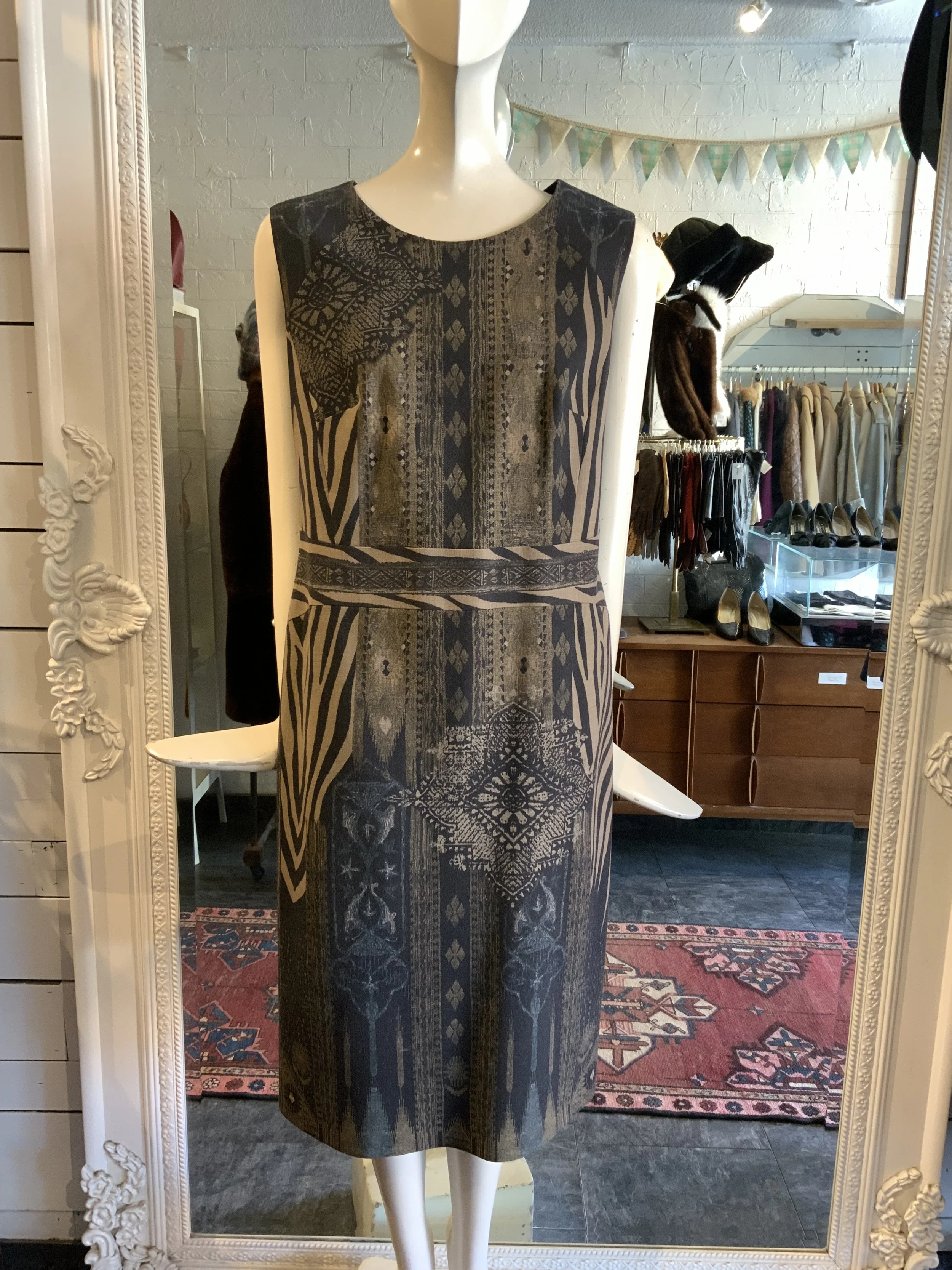Etro wool abstract sleeveless dress | Size 50