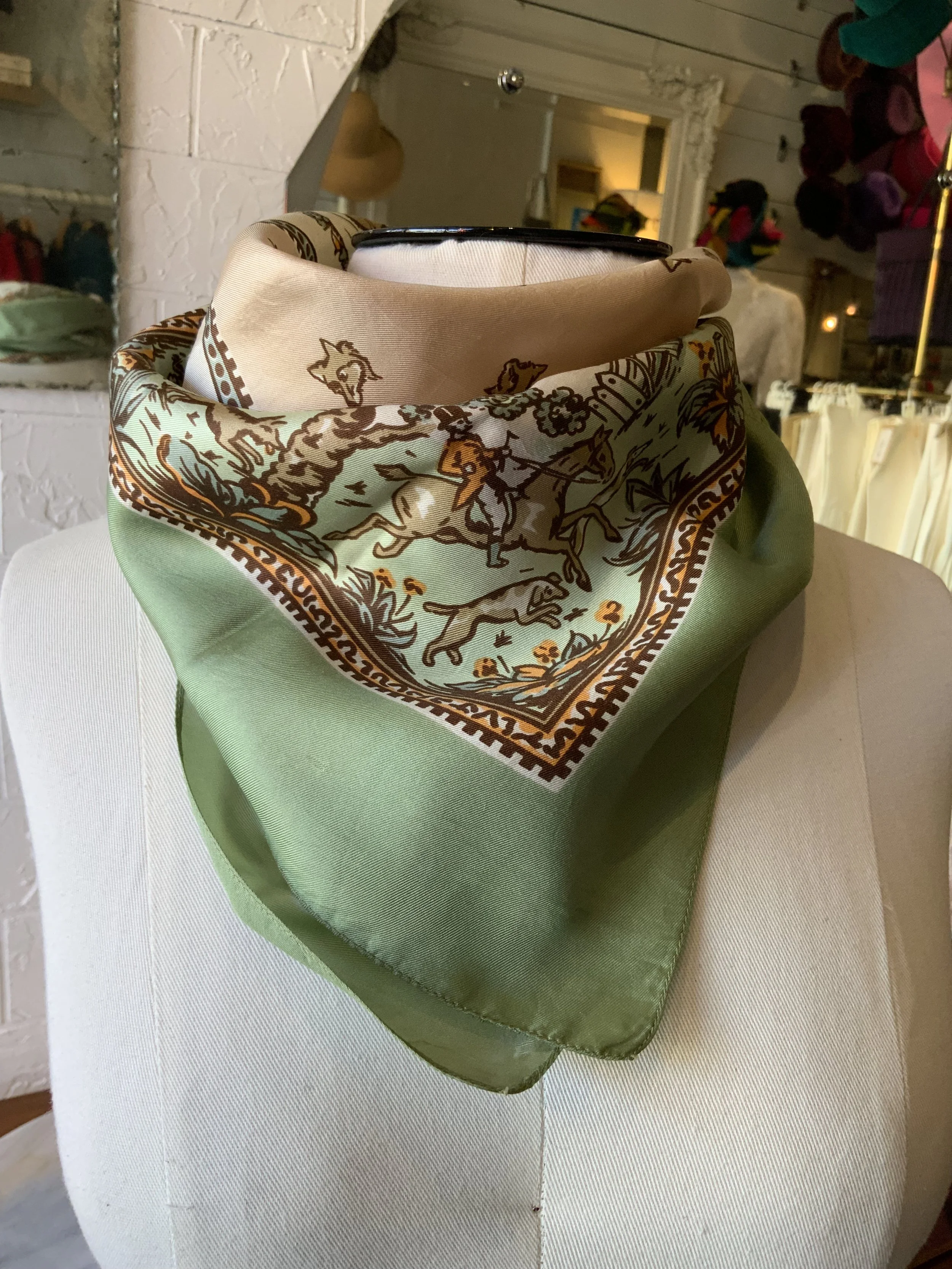 Liberty Hunting Scene Silk Scarf