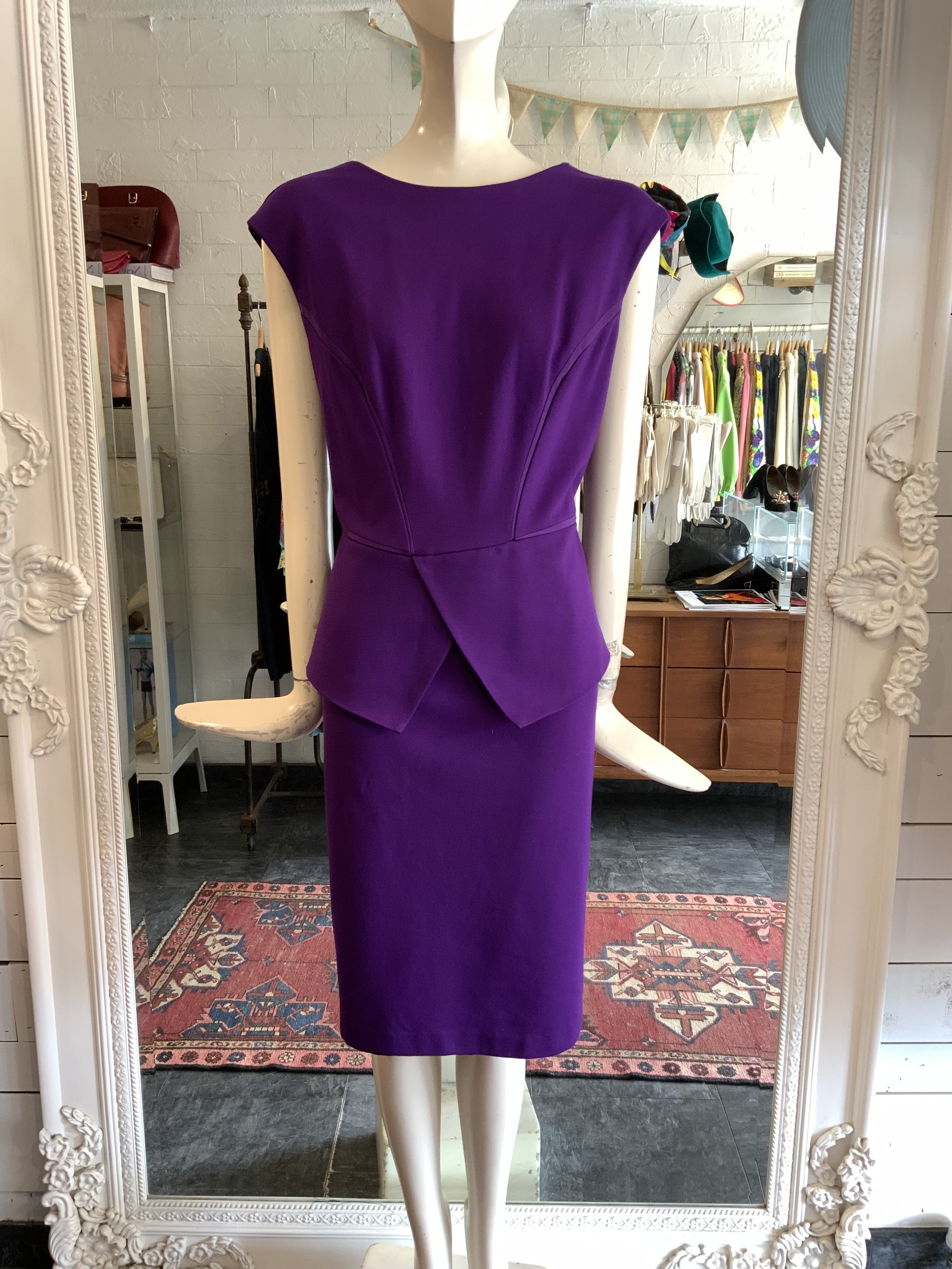 Ted Baker purple peplum dress | Size 8