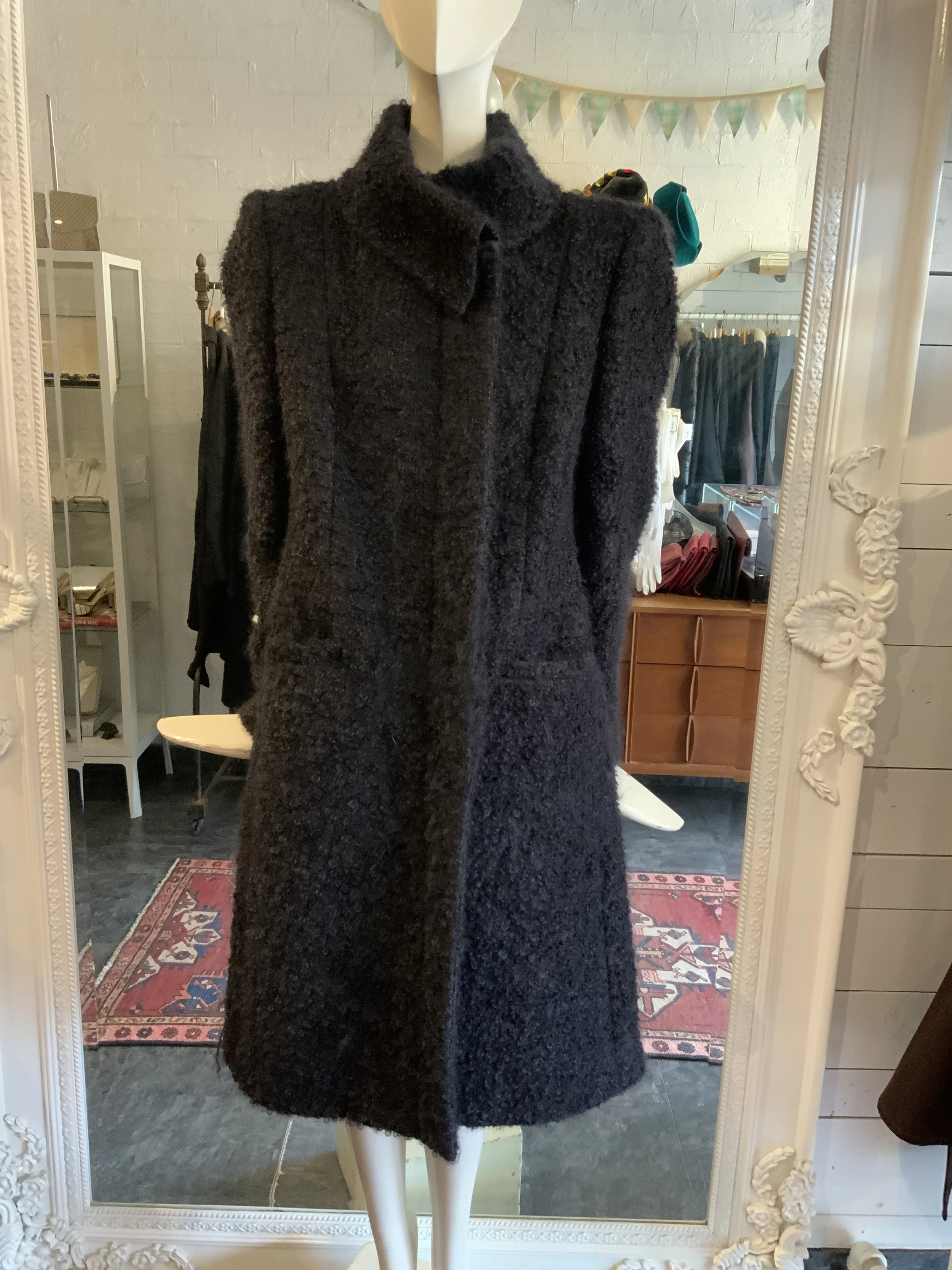 MaxMara Black Teddy Coat | Size 8-10