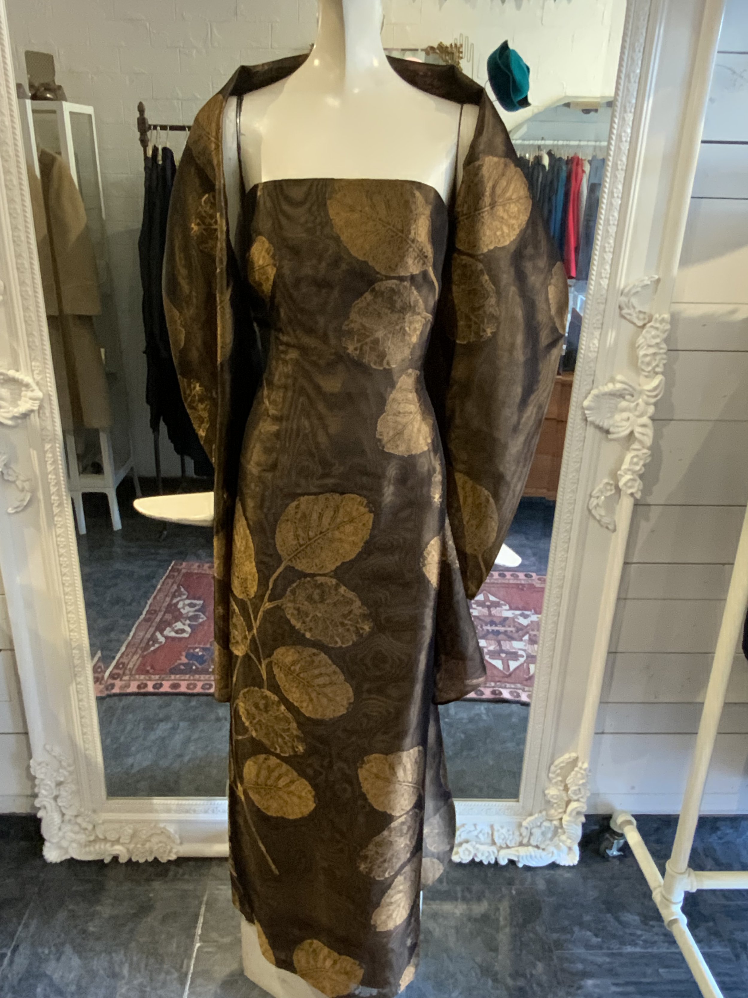 1990s Bronze Strapless Gown  | Size Small