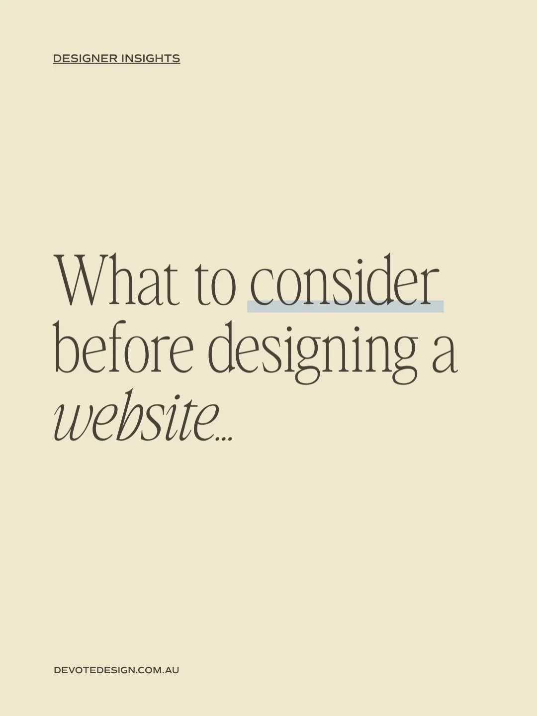 Don&rsquo;t know where to start when it comes to your website? We gotchu 🫶🏻

Before jumping into design, there are a few important things to consider first.. 

The good thing is&hellip; you don&rsquo;t need to have everything figured out before wor