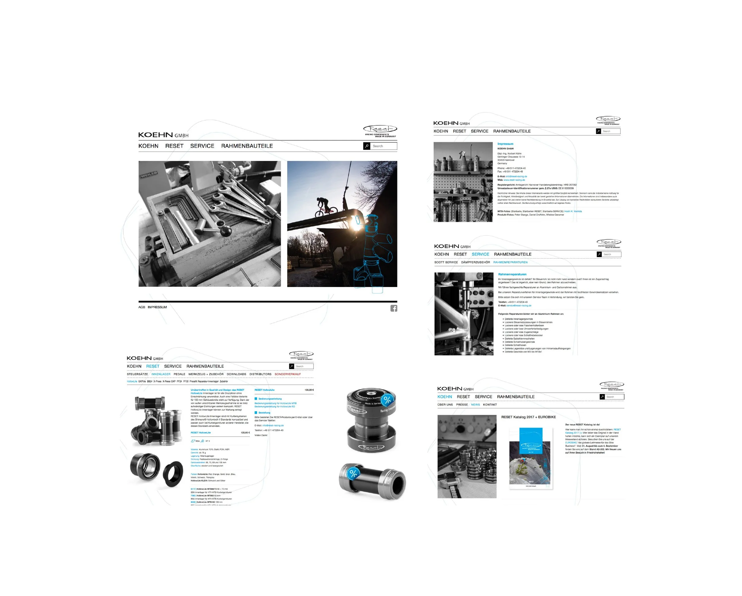 Gestaltung Website Recet Racing Components