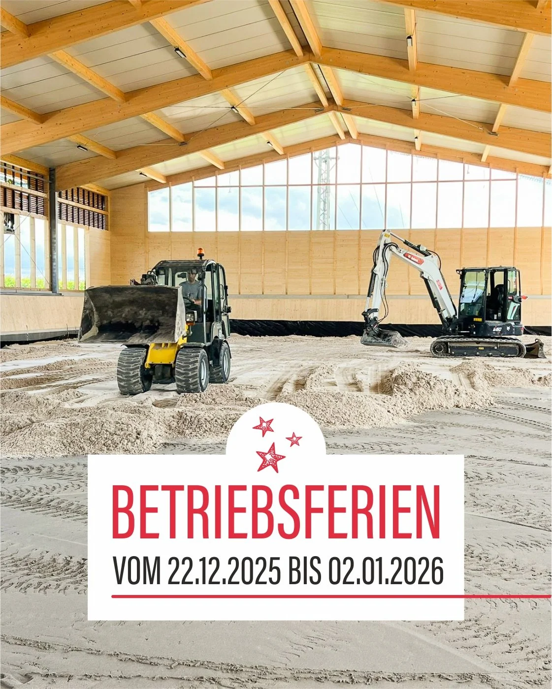 🎄 Betriebsferien 2025/2026 🎄

Liebe Kunden und Freunde, auch wir g&ouml;nnen uns eine kleine Auszeit &uuml;ber die Feiertage. Unser Betrieb bleibt vom 22. Dezember 2025 bis zum 2. Januar 2026 geschlossen.
Ab dem 5. Januar 2026 sind wir wieder wie g