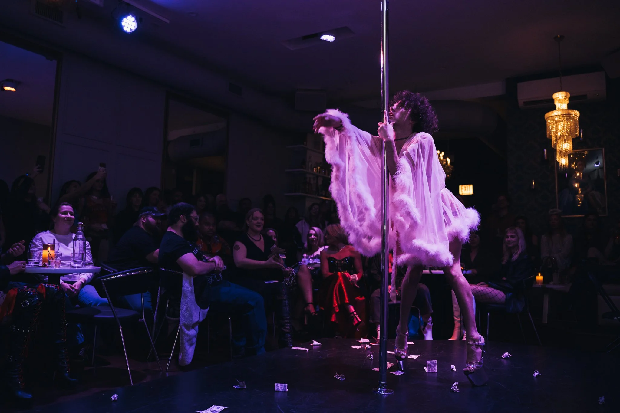 Wolfie pole dance instructor at Pole Icons in Chicago